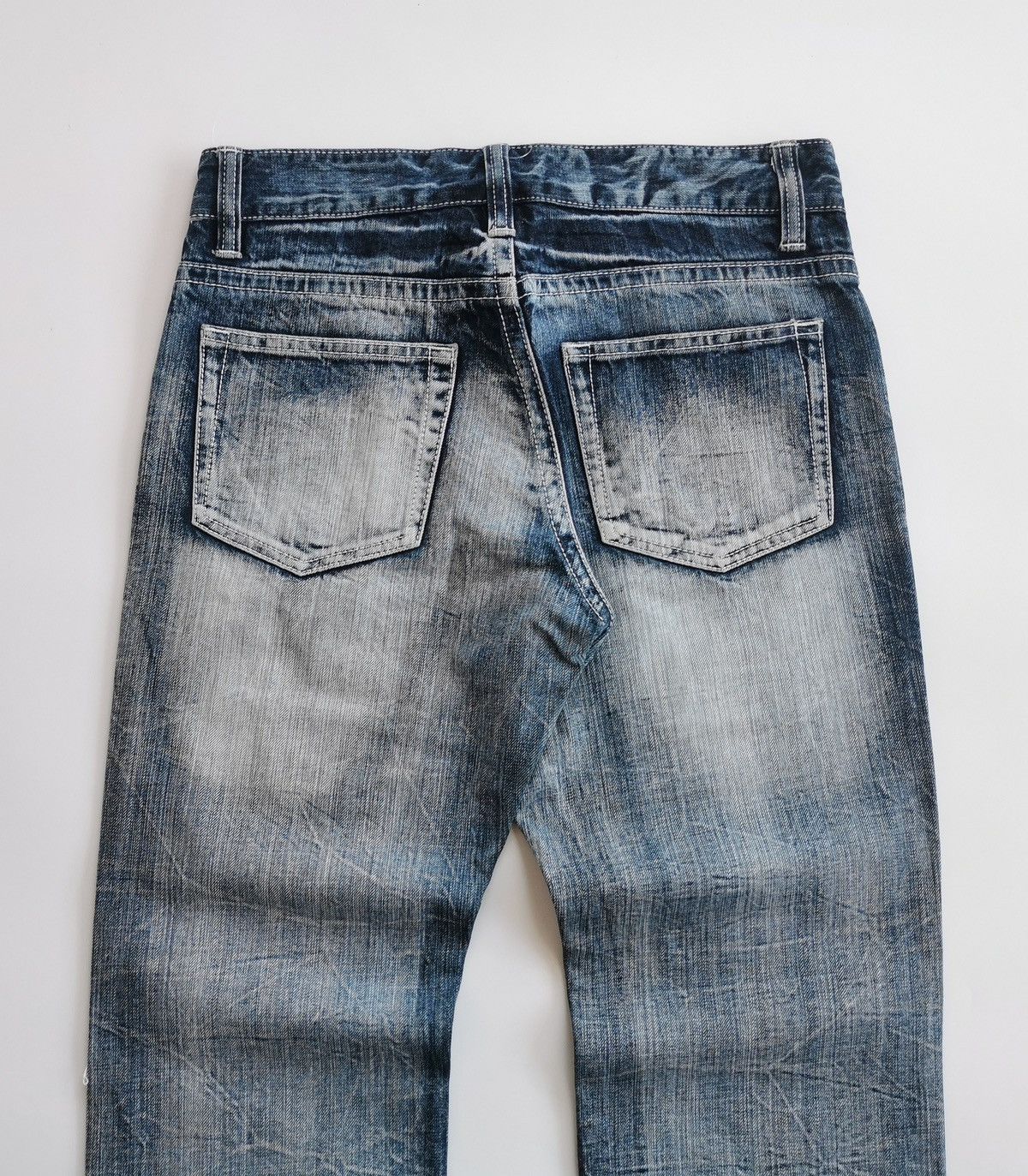 Karakuri Tamashii Pattern Fabric Patches Distressed Denim Jeans Size US 30 / EU 46 - 6 Thumbnail
