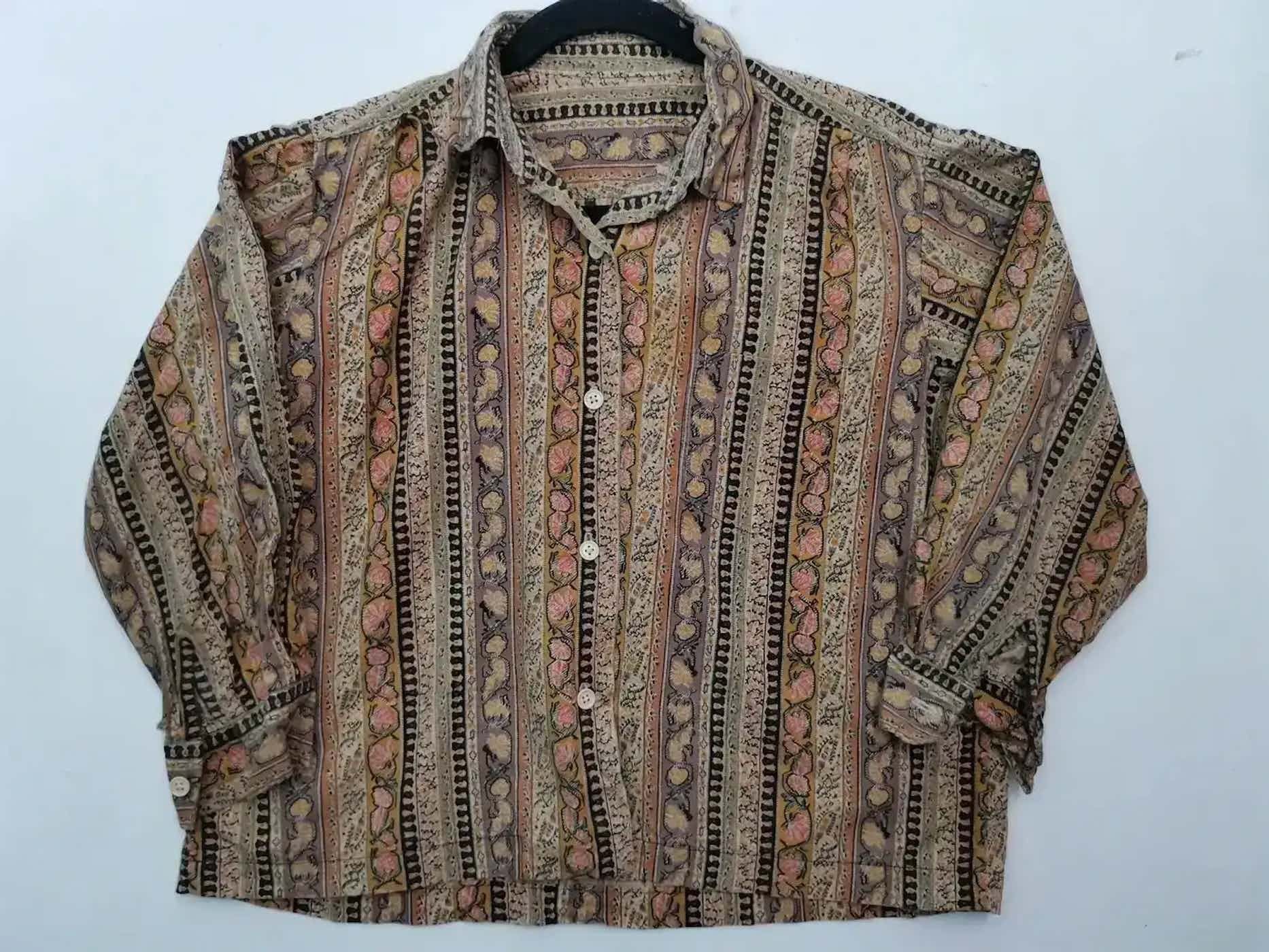 Vintage Vintage Flower Full Print Shirt Size US L / EU 52-54 / 3 - 1 Thumbnail