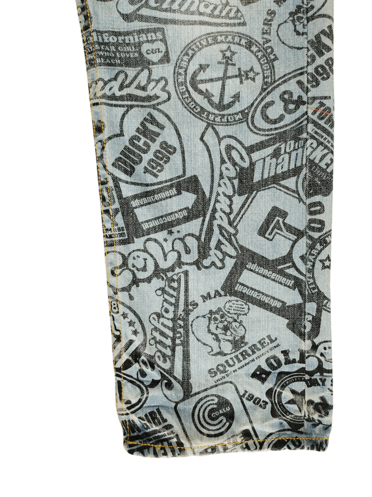 Japanese Brand Japanese Co & Lu Full Print Hysteric Glamour Style Jeans Size US 33 - 6 Thumbnail