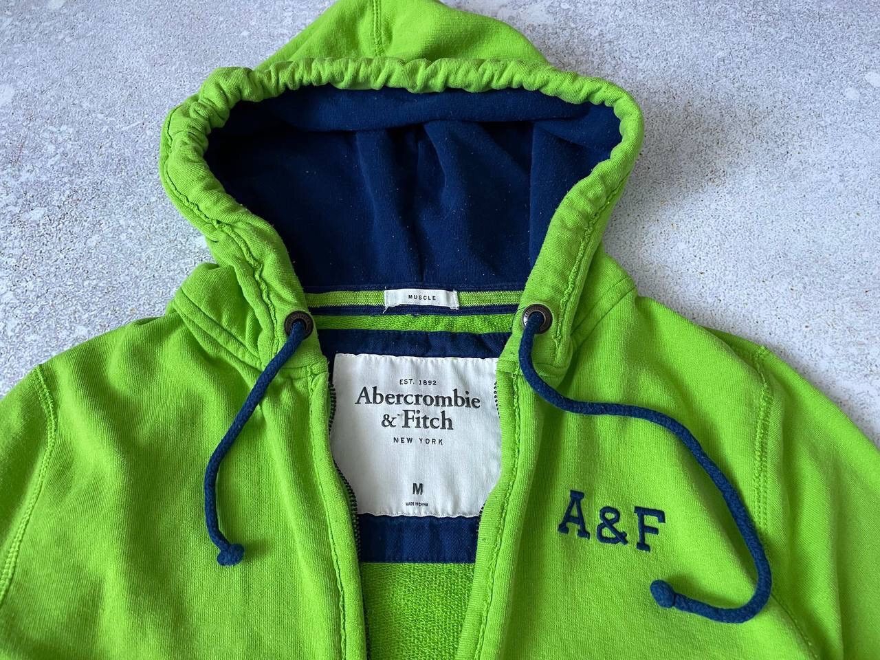 Abercrombie & Fitch × Vintage Vintage Abercrombie&Fitch Zip Hoodie Embroidered Logo Y2K Size US M / EU 48-50 / 2 - 2 Thumbnail