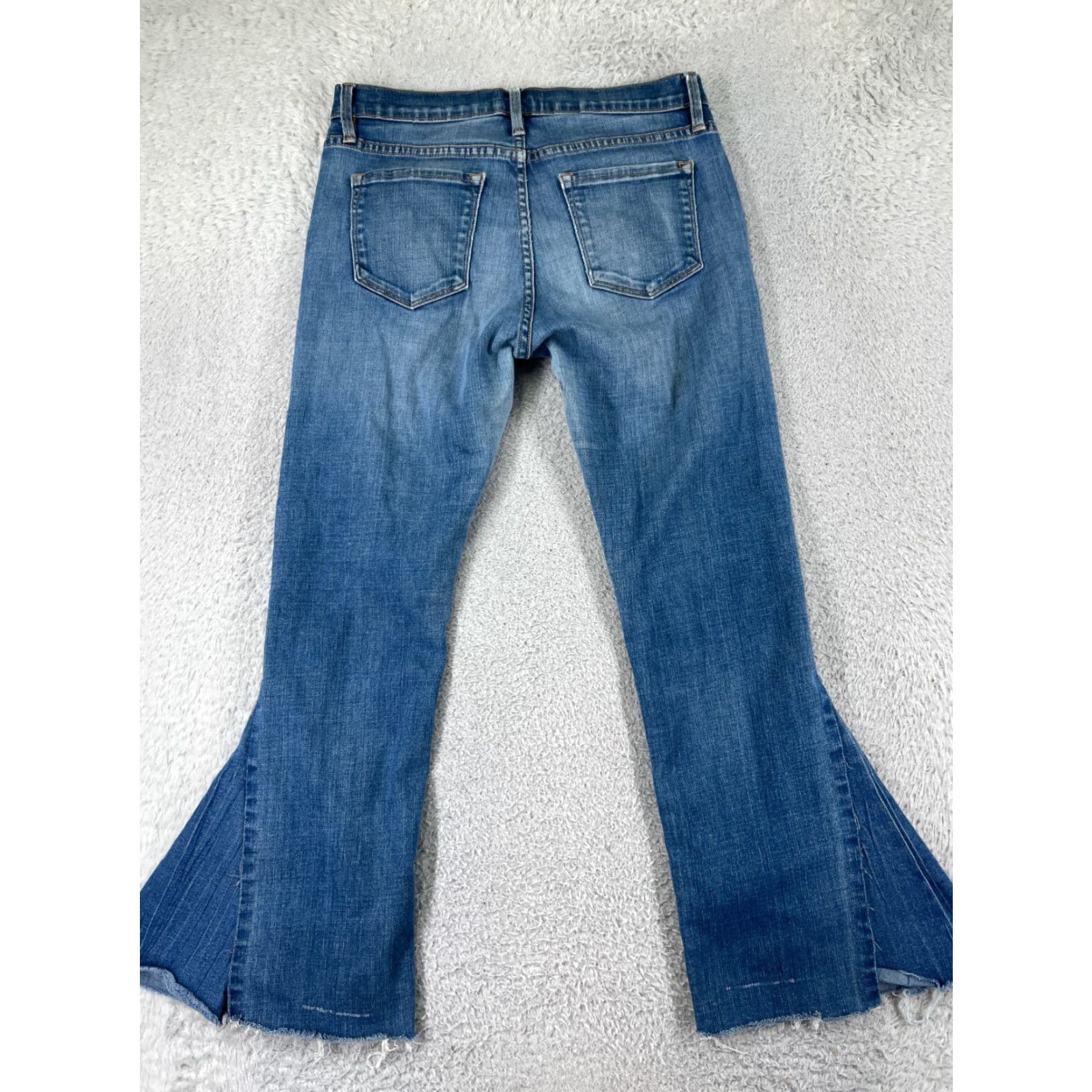 Frame FRAME Jeans Womens 27x27 Blue Denim Flared Low Rise Cotton 5-Pocket Regular Stretch Comfort Jeans Womens Mens Girls Size 27" / US 4 / IT 40 - 2 Thumbnail