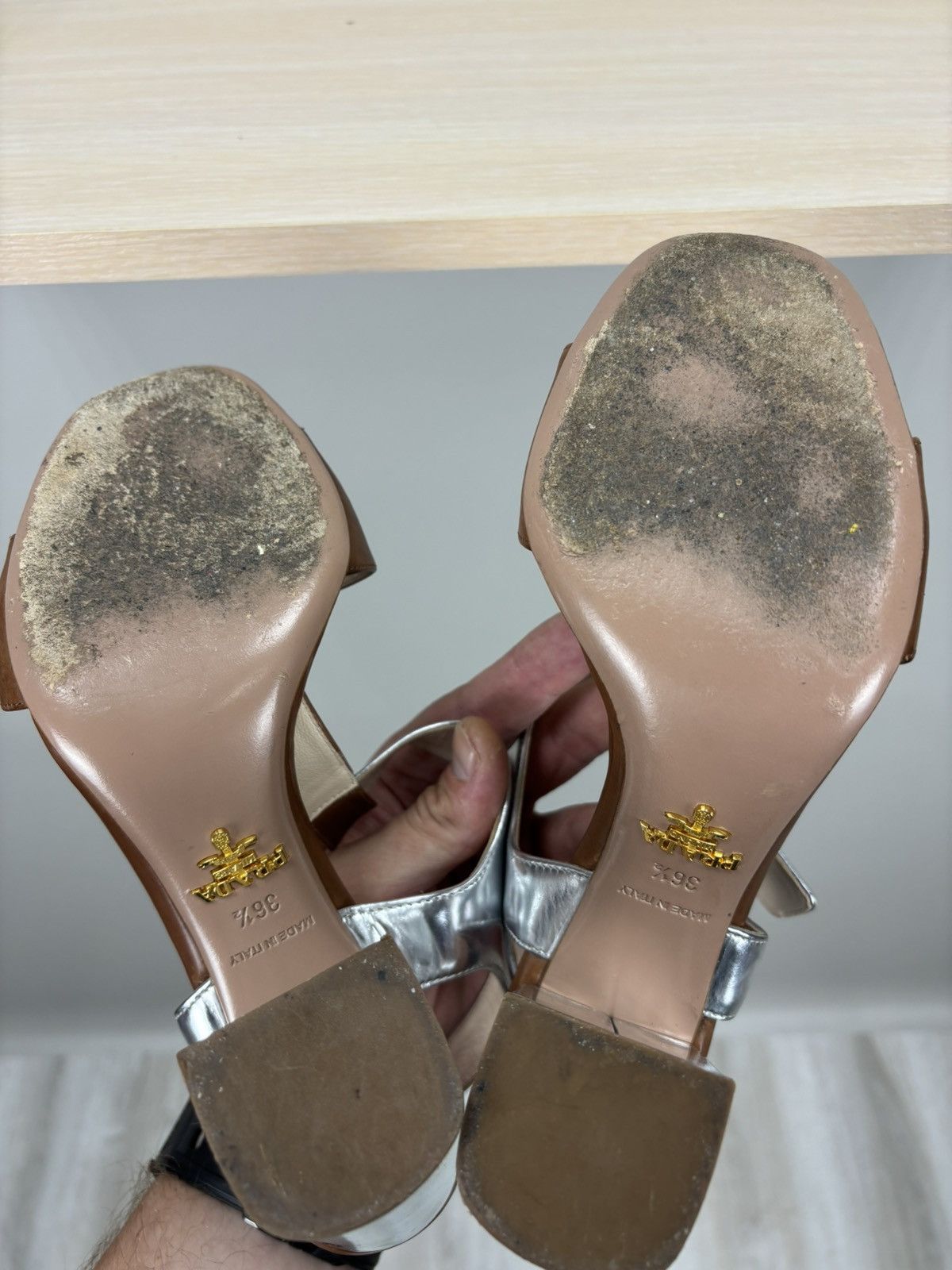Prada Womens heels Prada Size 36 1/2 Color Brown Size US 6.5 / IT 36.5 - 11 Thumbnail