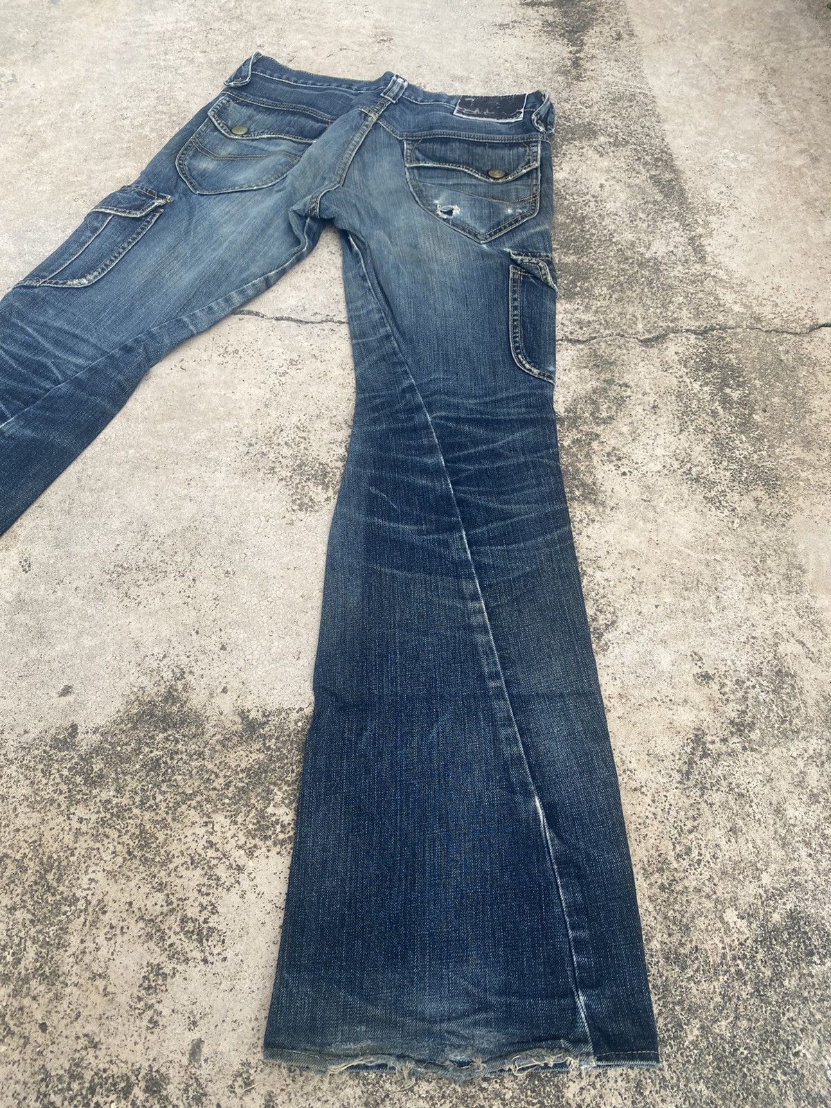 If Six Was Nine × Lee × Vintage Flare Jeans Lee Distressed Faded Bootcut Size US 31 - 15 Thumbnail