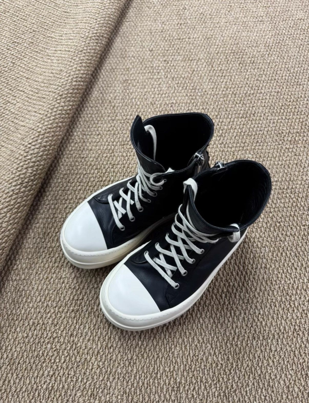 Rick Owens Rick Owens Main Line Luxor Leather Platform Sneakers K37 Size US 6.5 / EU 39-40 - 2 Thumbnail