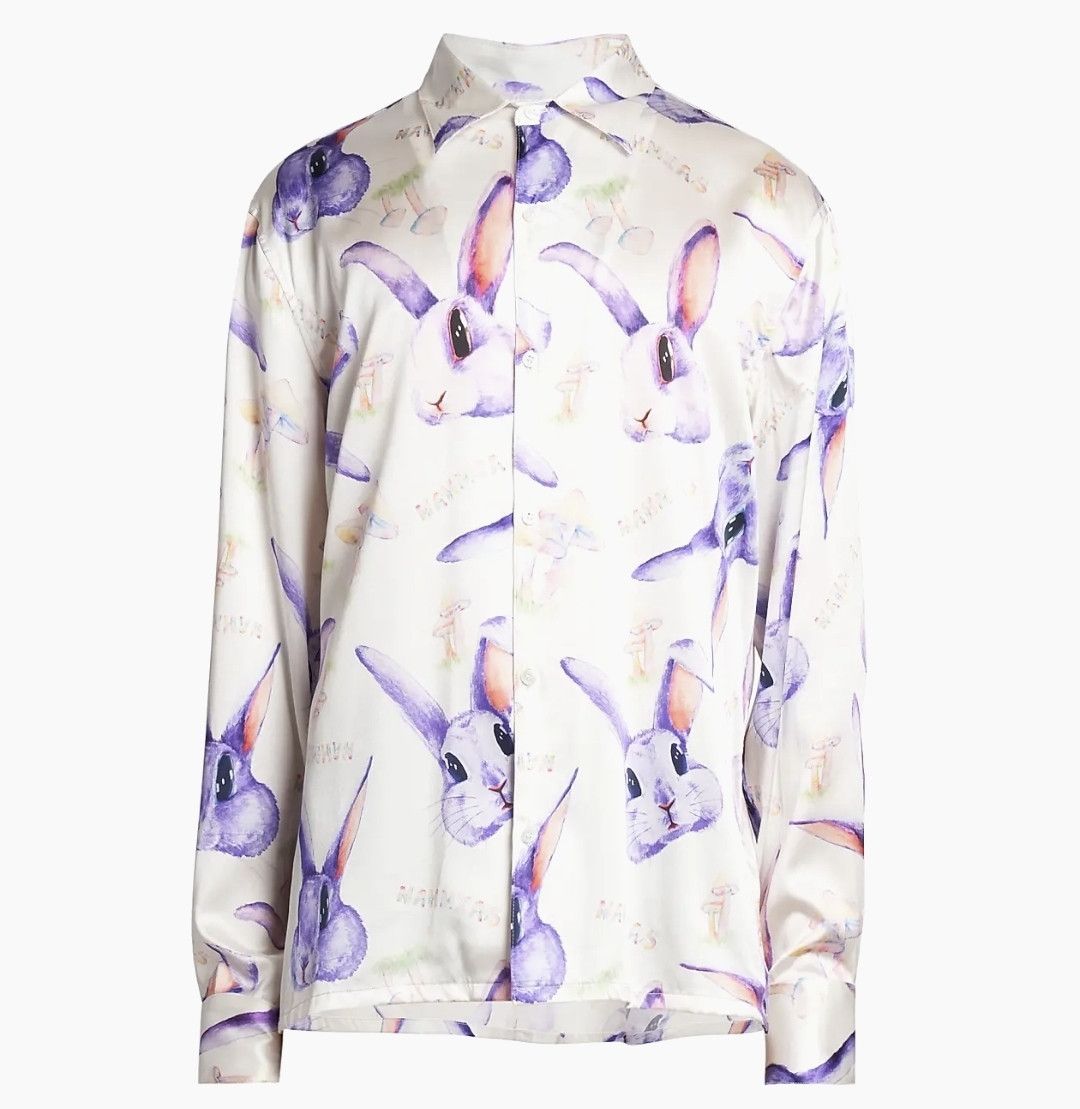 Nahmias Bunny silk shirt Size US L / EU 52-54 / 3 - 1 Thumbnail