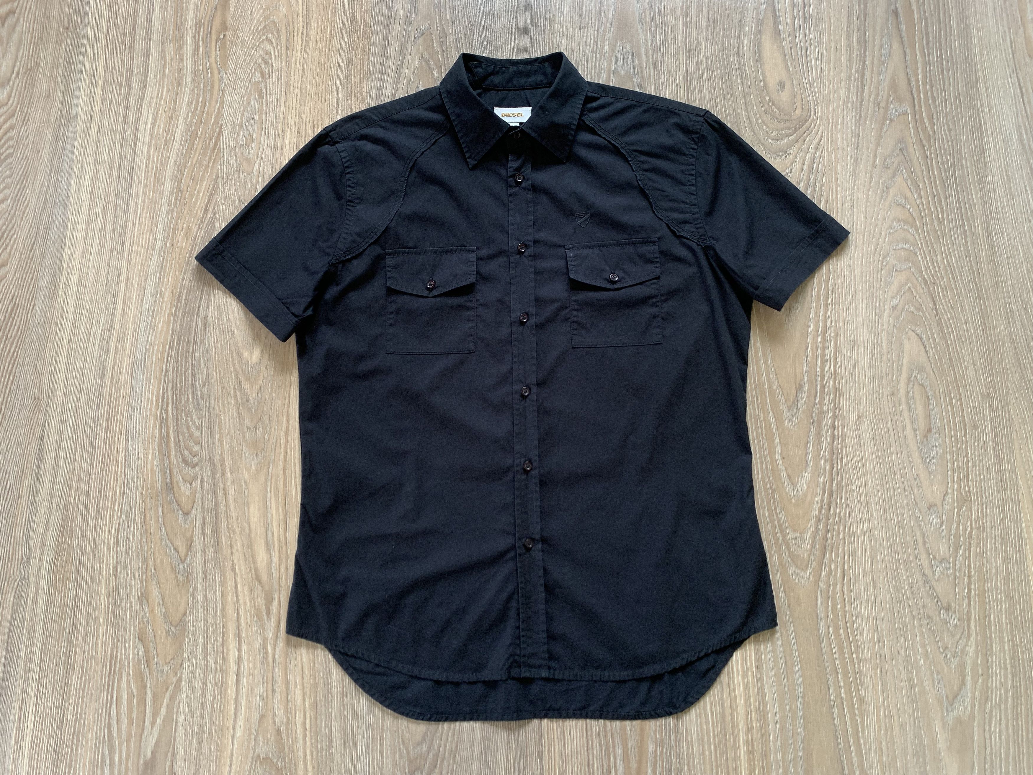 Diesel × Vintage Vintage Diesel Black Short Sleeve Shirt Size US L / EU 52-54 / 3 - 2 Thumbnail