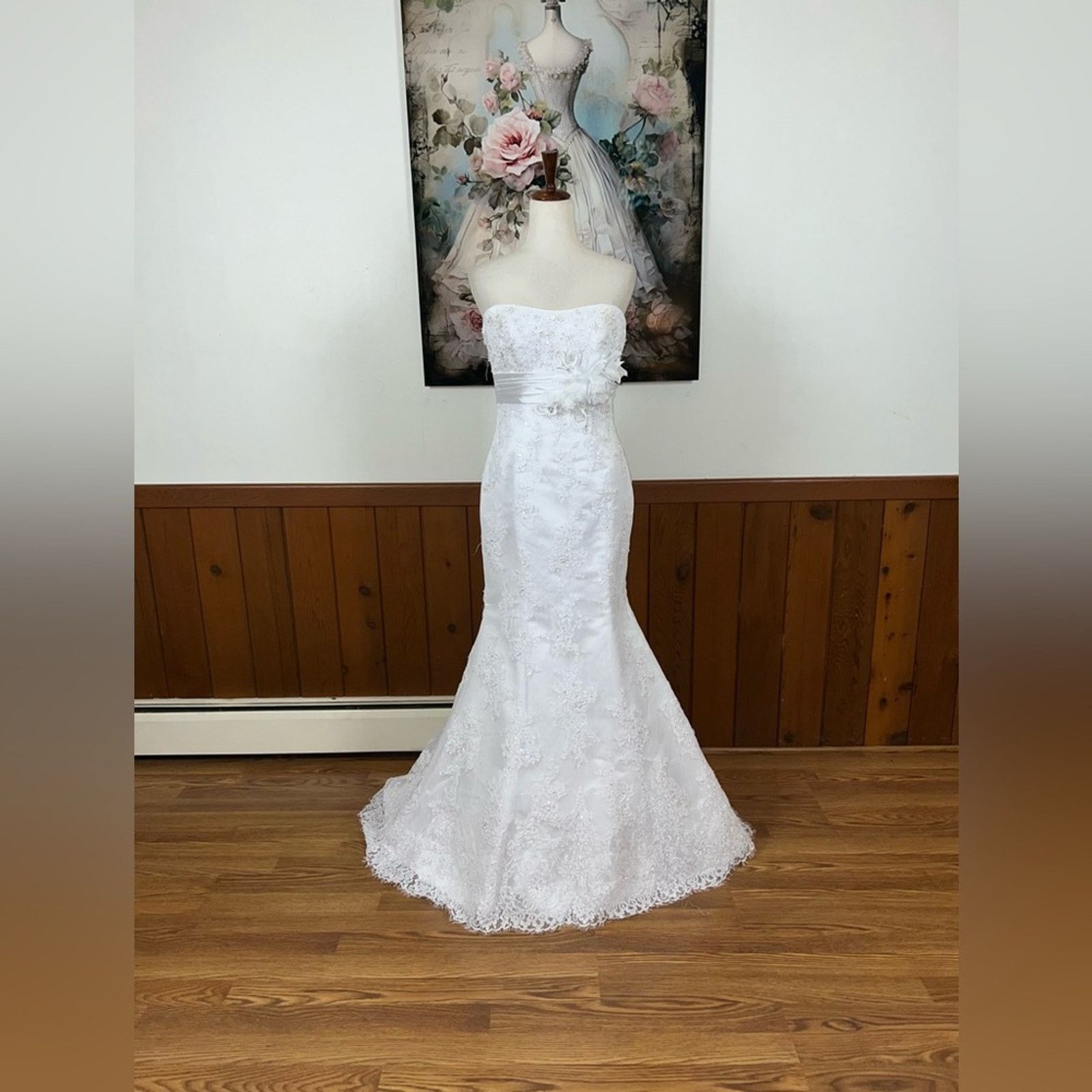 Other Elegant Maggie Sottero Lorie Strapless Lace Wedding Gown! Size M / US 6-8 / IT 42-44 - 2 Thumbnail