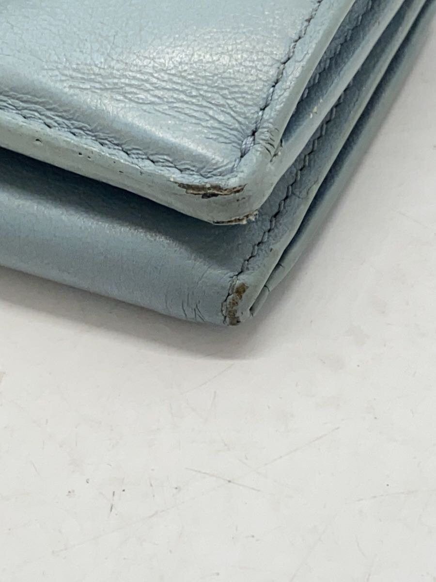 Balenciaga Balenciaga Leather Tri-Fold Wallet Blue Size ONE SIZE - 8 Thumbnail