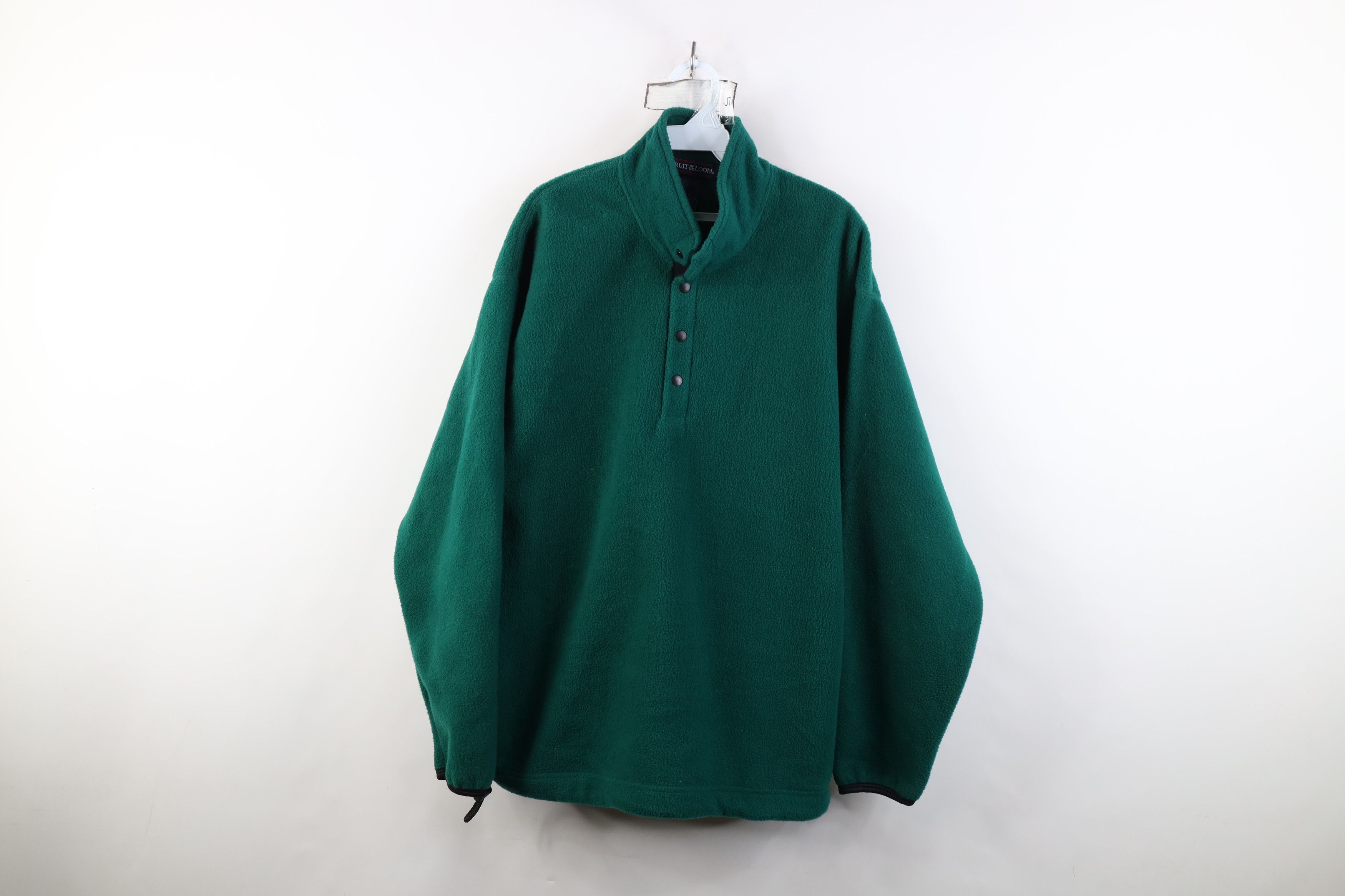 Vintage Vintage 90s Streetwear Snap Button Fleece Pullover Sweater Size US L / EU 52-54 / 3 - 1 Thumbnail
