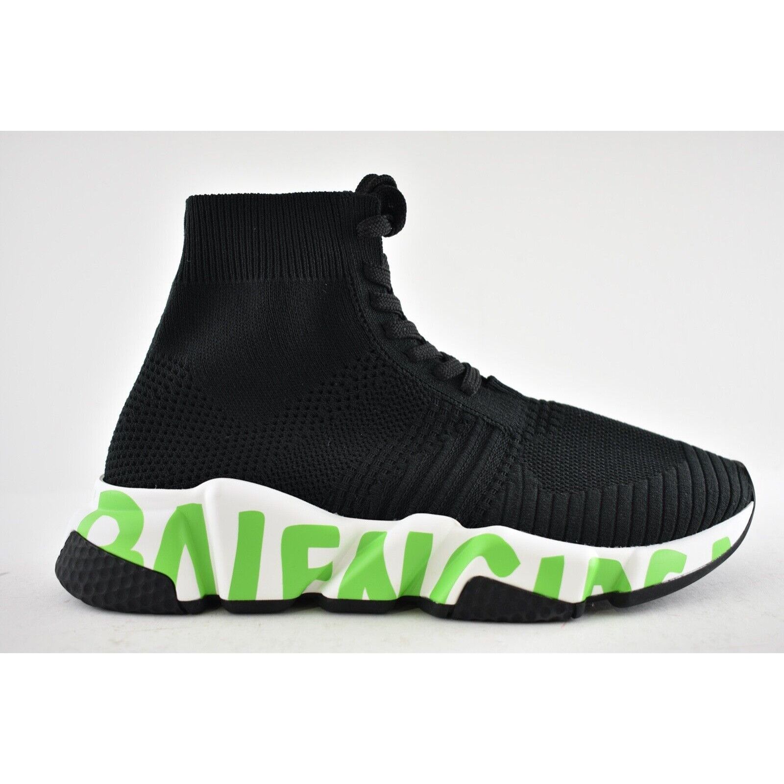 Balenciaga Speed Lace Up Tie Graffiti Sock High Top Knit Sneaker 36 Size US 6 / IT 36 - 3 Thumbnail