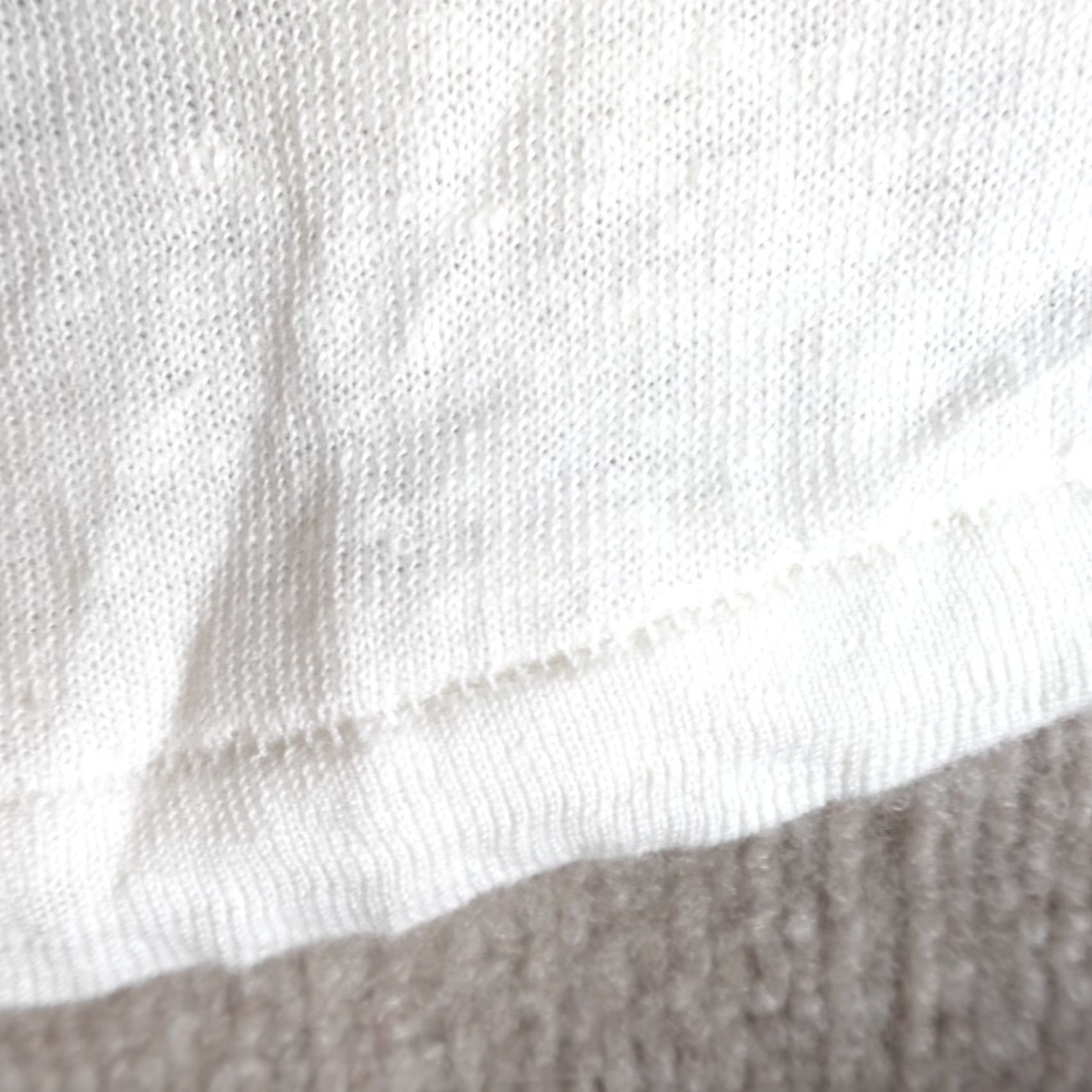 Henri Bendel Henri Bendel Sweater Pullover Womens S Beige White Wool Cashmere Cotton Crew Neck Long Sleeve Knit Regular Size S / US 4 / IT 40 - 3 Thumbnail
