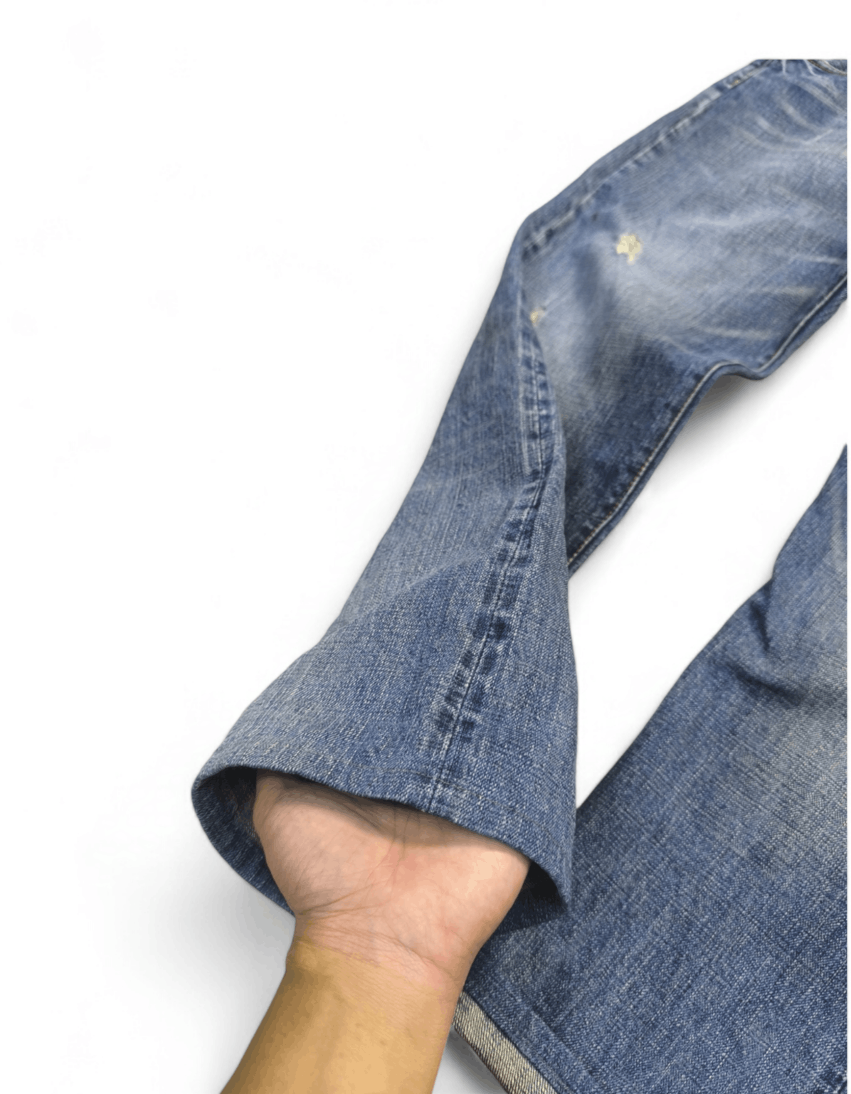Global Work × Japanese Brand × Vintage GLOBAL WORK DISTRESSED SELVEDGE DENIM Size US 32 / EU 48 - 7 Thumbnail