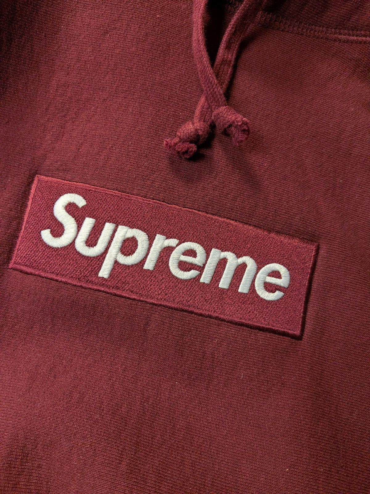 Supreme FW11 Supreme Box Logo Pullover Hooded Sweatshirt Burgundy XL Size US XL / EU 56 / 4 - 14 Thumbnail