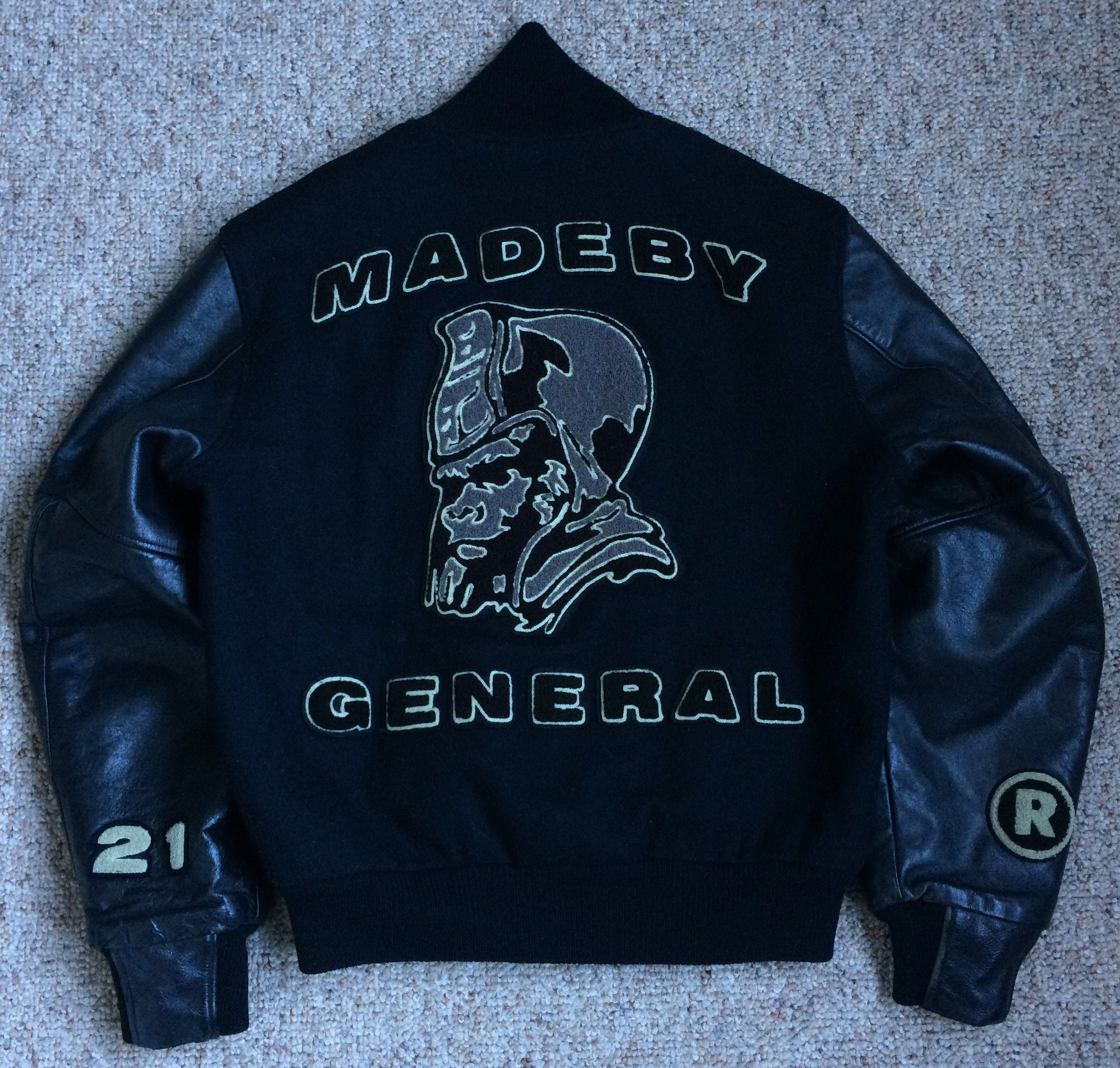 Bape 2002 Bape General Wool Leather Bomber Jacket Size US M / EU 48-50 / 2 - 1 Thumbnail