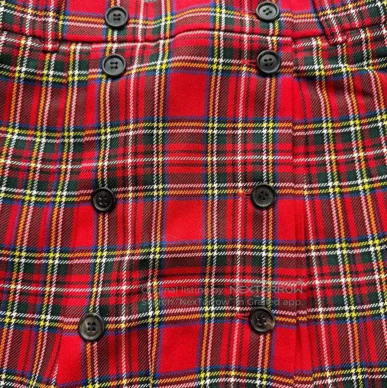 Miu Miu Miu Miu Red Wool Pleated Skirt . Size 28" / US 6 / IT 42 - 6 Thumbnail