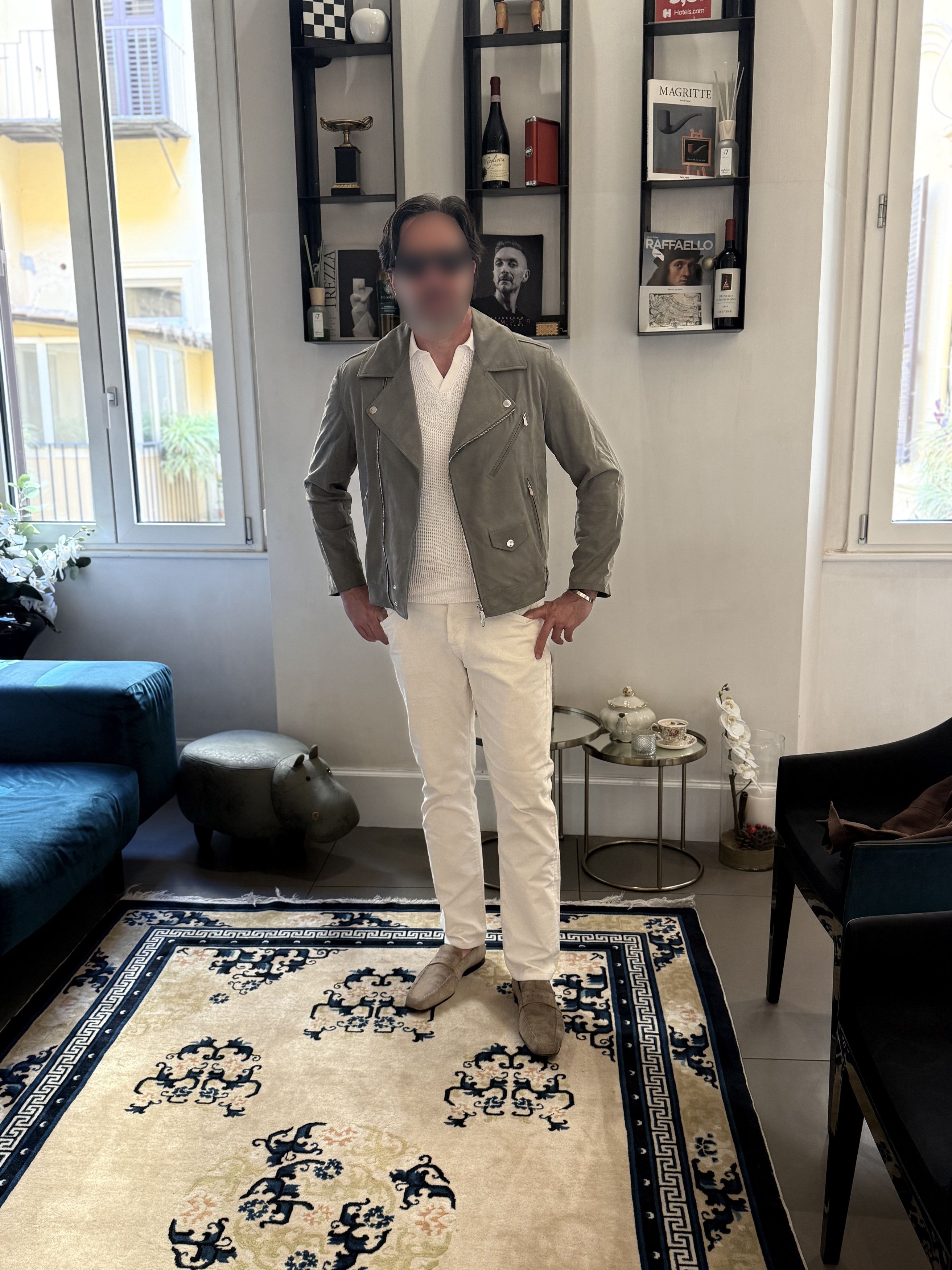 Brunello Cucinelli Fits 48-50, Effortless Cool $8,700 CUCINELLI Sage Biker Size US XS / EU 42 / 0 - 10 Thumbnail