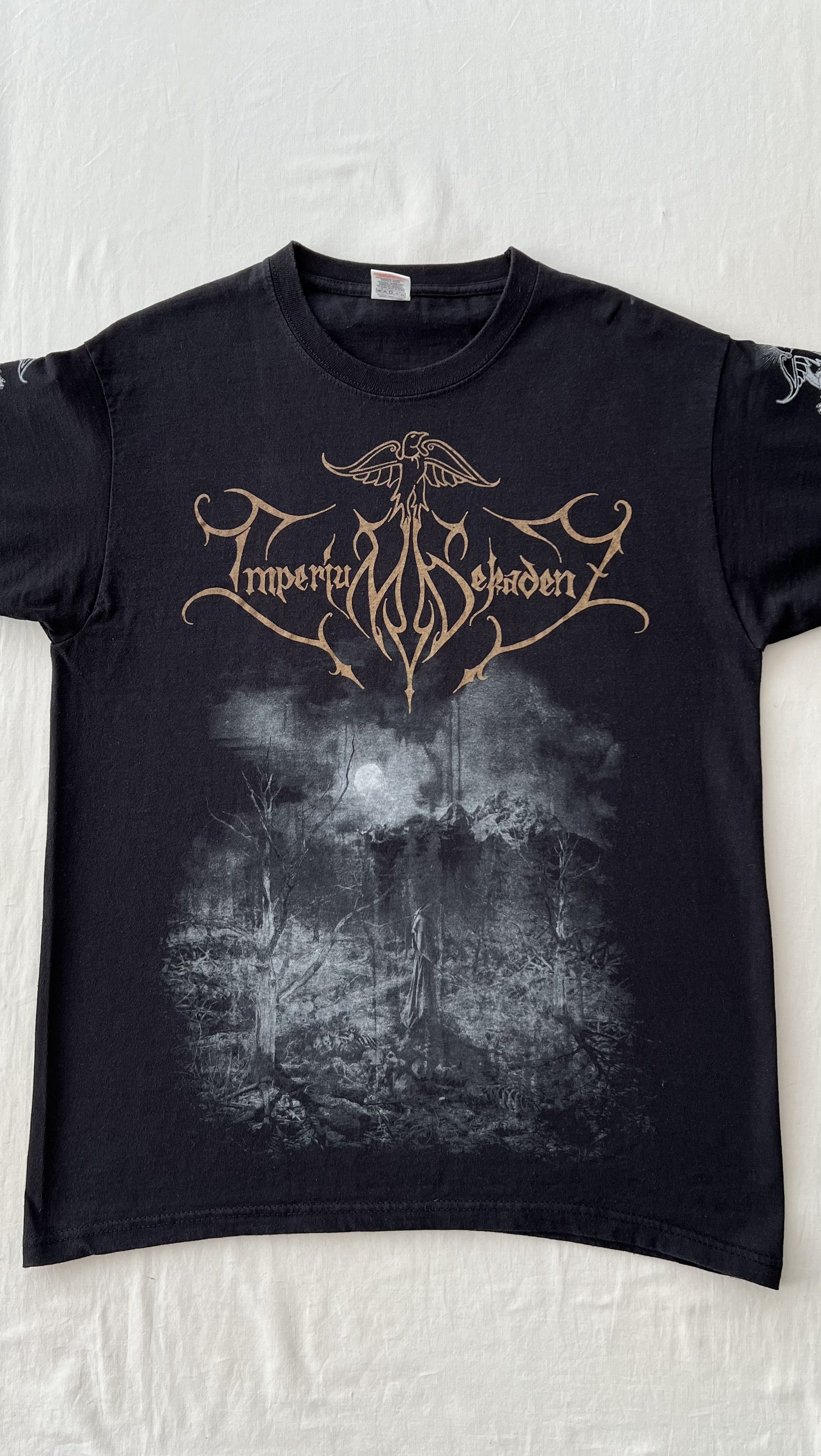 Band Tees Vintage 2000s Imperium Dekadenz Black Metal Band Black Tee Size US L / EU 52-54 / 3 - 3 Thumbnail