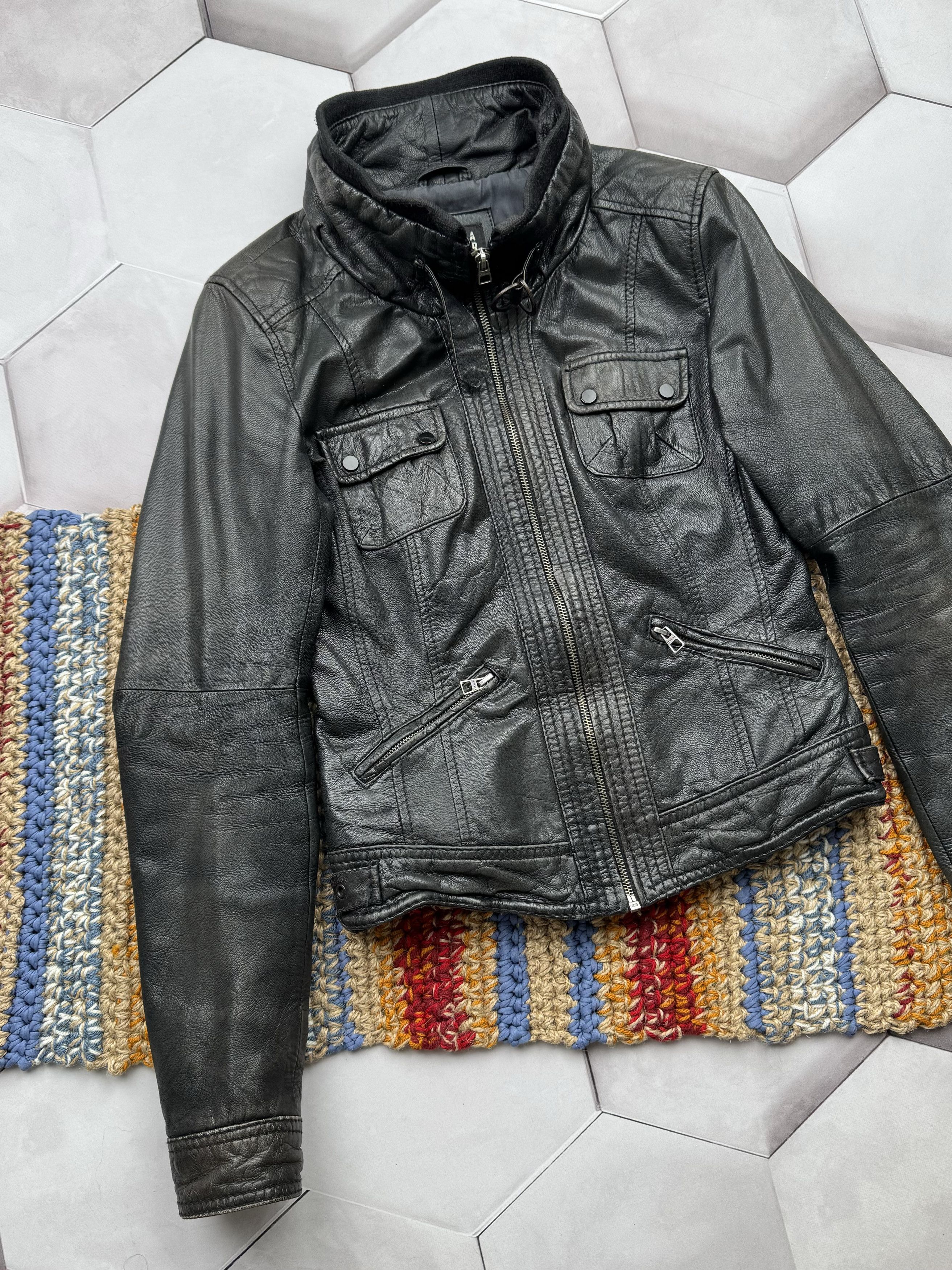 Vintage Vintage Cropped Leather Jacket Size M / US 6-8 / IT 42-44 - 2 Thumbnail