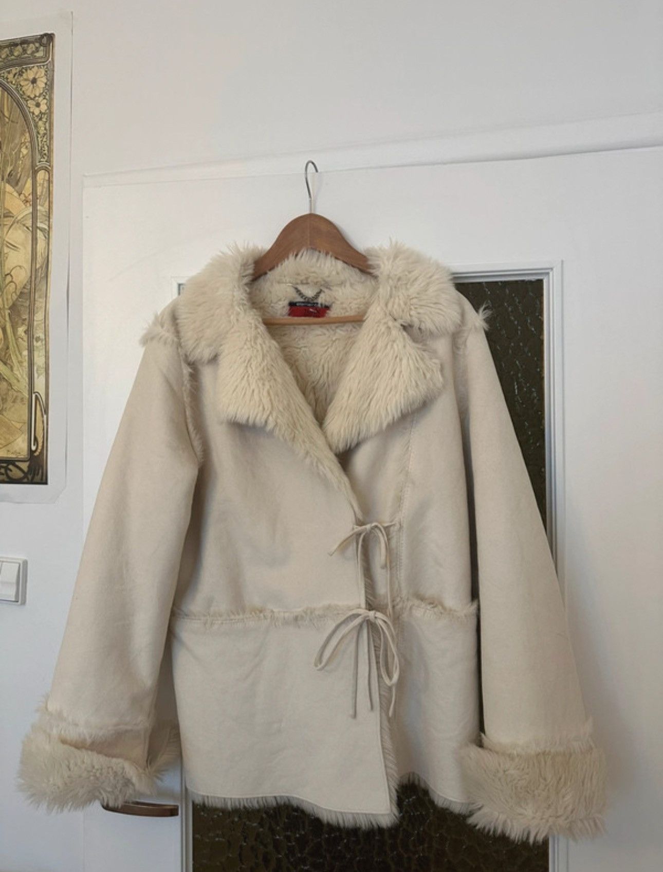 Vintage Fur coat blazer jacket wrapped tied Size M / US 6-8 / IT 42-44 - 3 Thumbnail