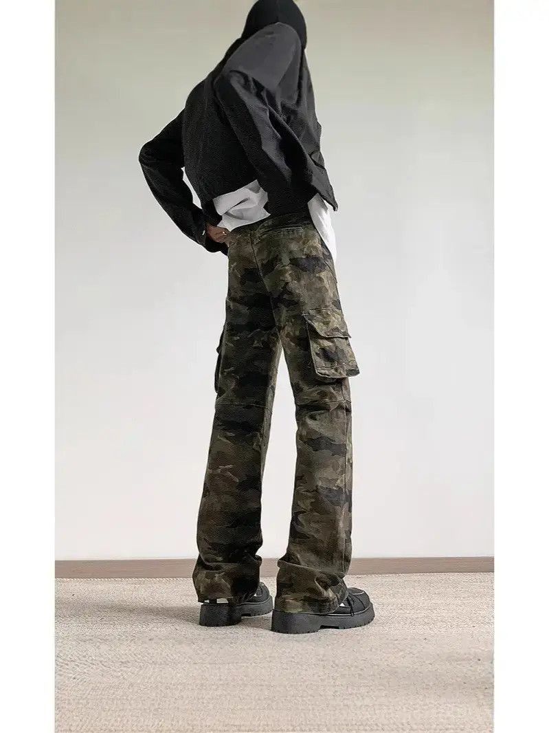 Japanese Brand Retro loose high street camouflage pocket jeans Size US 32 / EU 48 - 4 Thumbnail