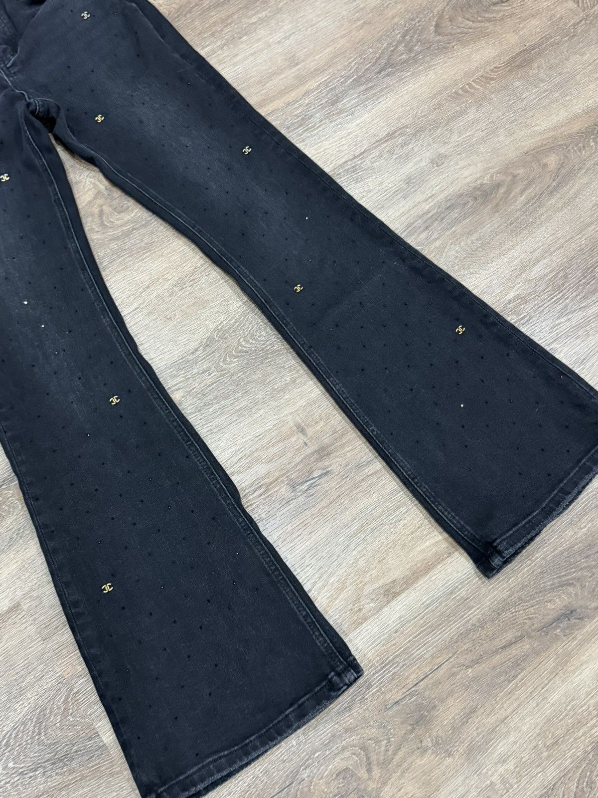 Japanese Brand Bedazzled Flare Denim Jeans Size US 30 / EU 46 - 12 Thumbnail