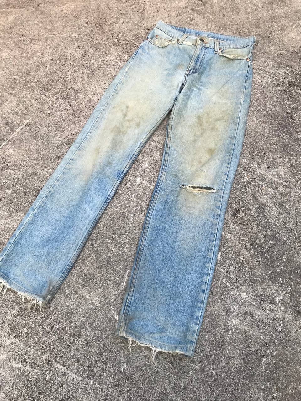 Levi's VINTAGE LEVIS 505 1983s LEVIS DISTRESSED DIRTY JEAN W29x31 Size US 29 - 9 Thumbnail