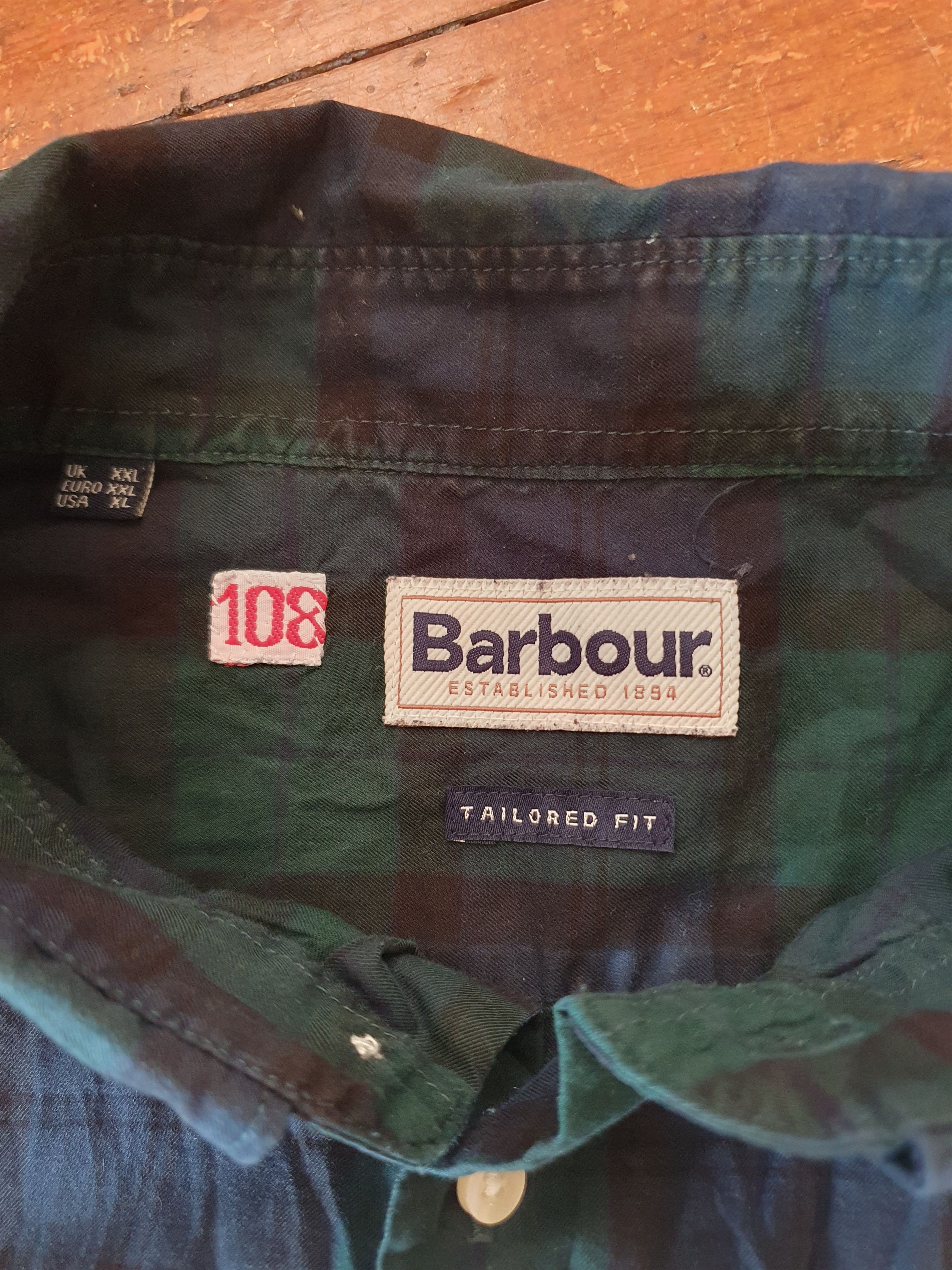 Barbour Barbour Tailored Fit Flannel shirt Plaid Blue Green sz XL Size US XL / EU 56 / 4 - 2 Thumbnail