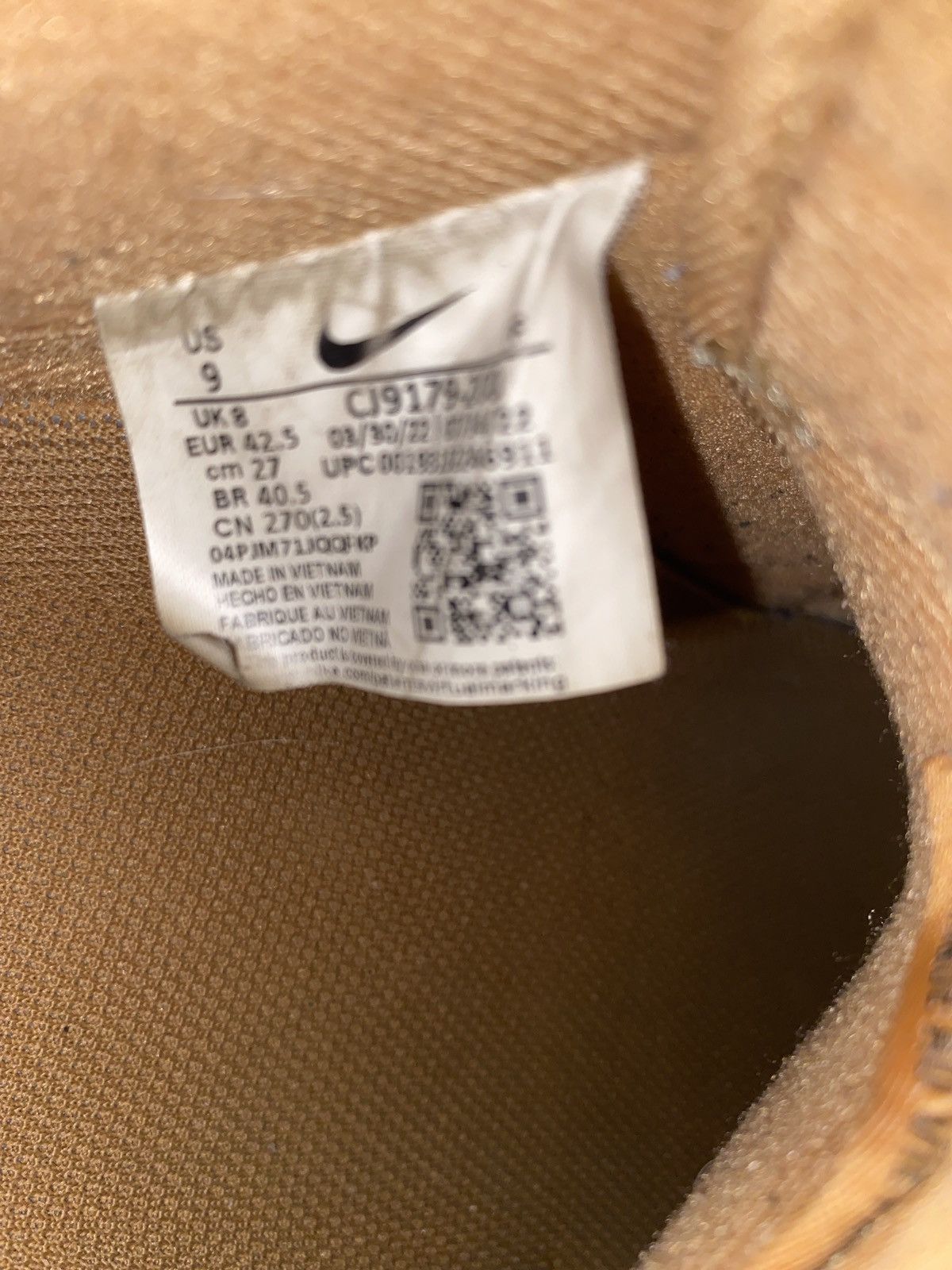 Nike Nike Air Force 1 Low Flax 2022 Gum Brown Wheat Size US 9 / EU 42 - 6 Thumbnail