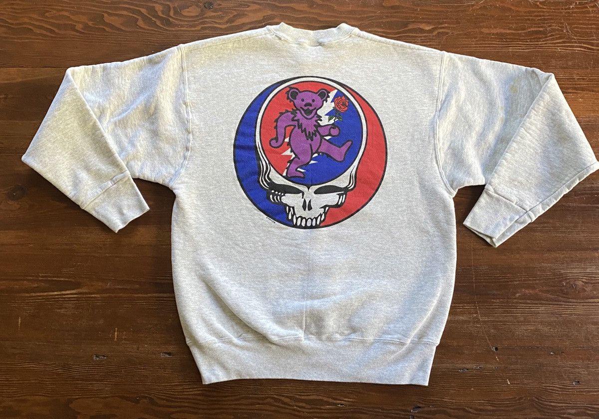 Grateful Dead Vintage ‘95 Grateful Dead Lightning Skull Bear Rose Crewneck Size US L / EU 52-54 / 3 - 12 Thumbnail
