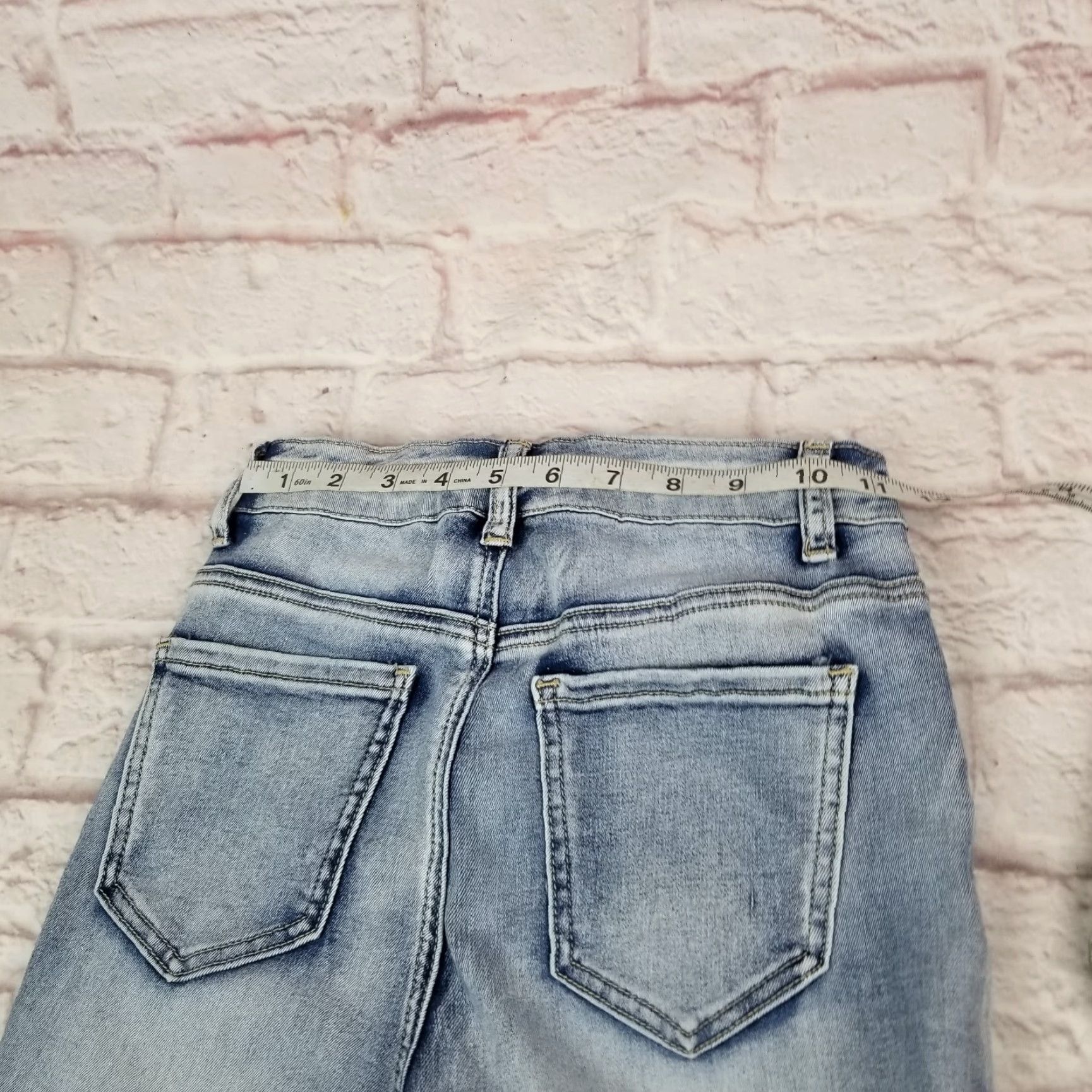 Vintage WAX JEAN Jeans Teens High Rise Skinny Blue Light Wash Size 5 / 27 Size 27" / US 4 / IT 40 - 5 Thumbnail