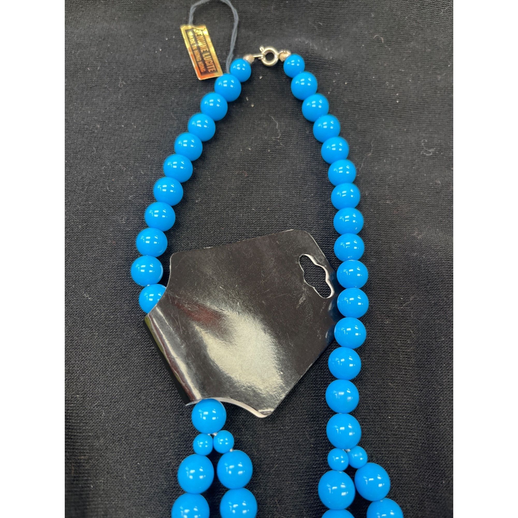 Other Lucite Genuine wms blue silver 14" beaded necklace SKU 9843 Size ONE SIZE - 6 Thumbnail