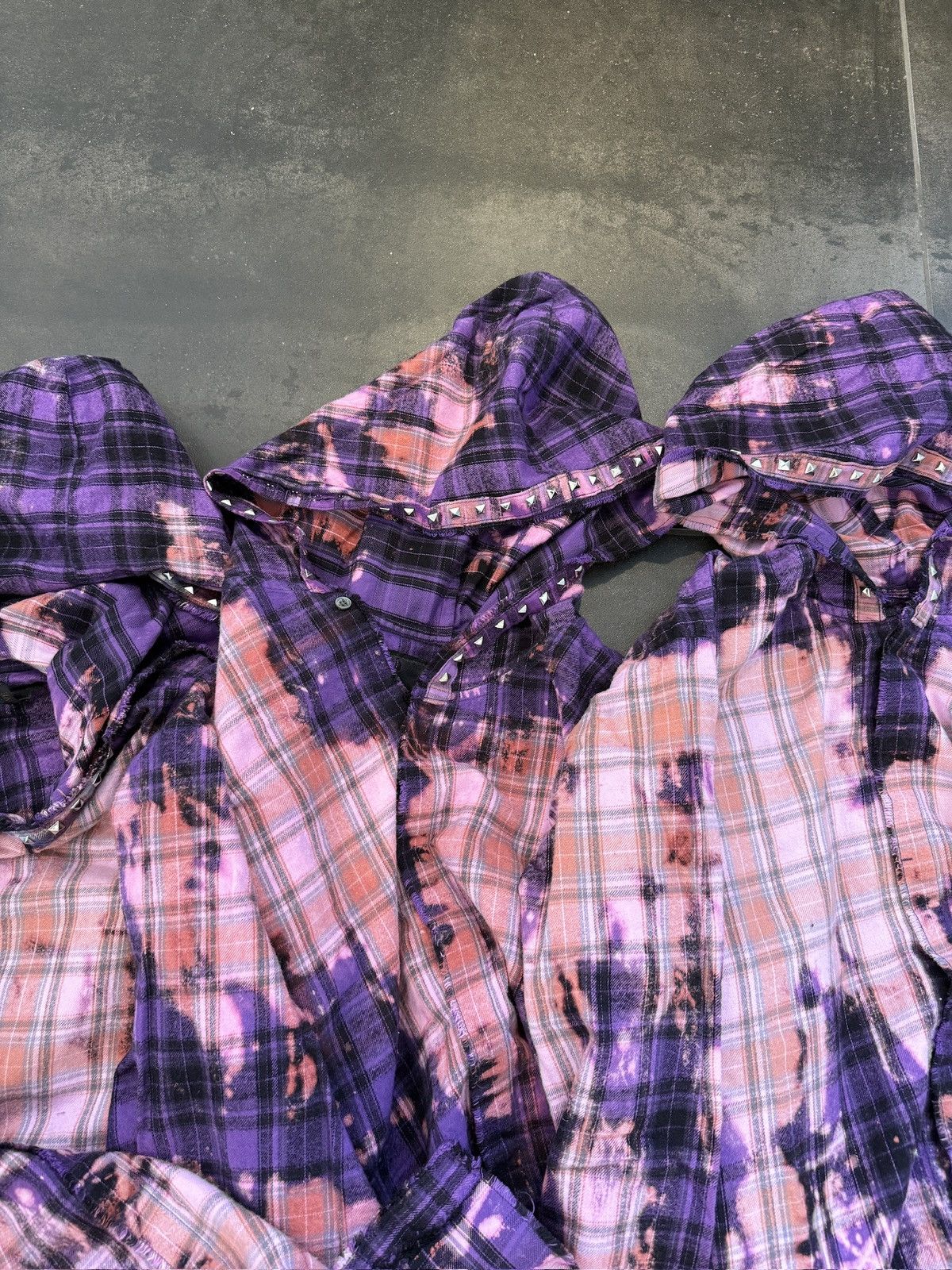 Vlone Vlone 18 Bleached Studded Flannel Size US L / EU 52-54 / 3 - 5 Thumbnail