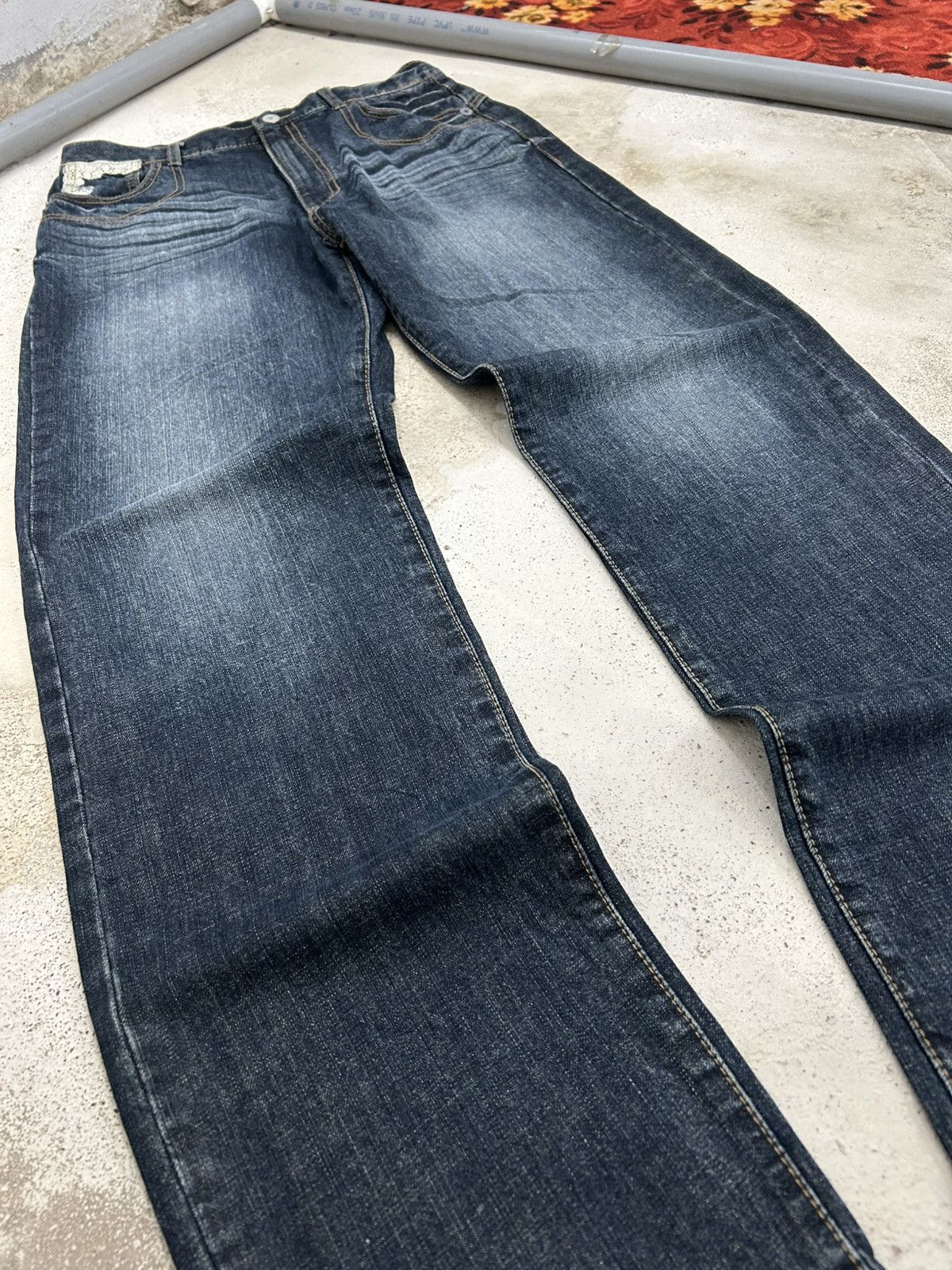 If Six Was Nine Vintage Winger Python Skin Whiskering Washed High Rise Evisu Size US 30 / EU 46 - 9 Thumbnail