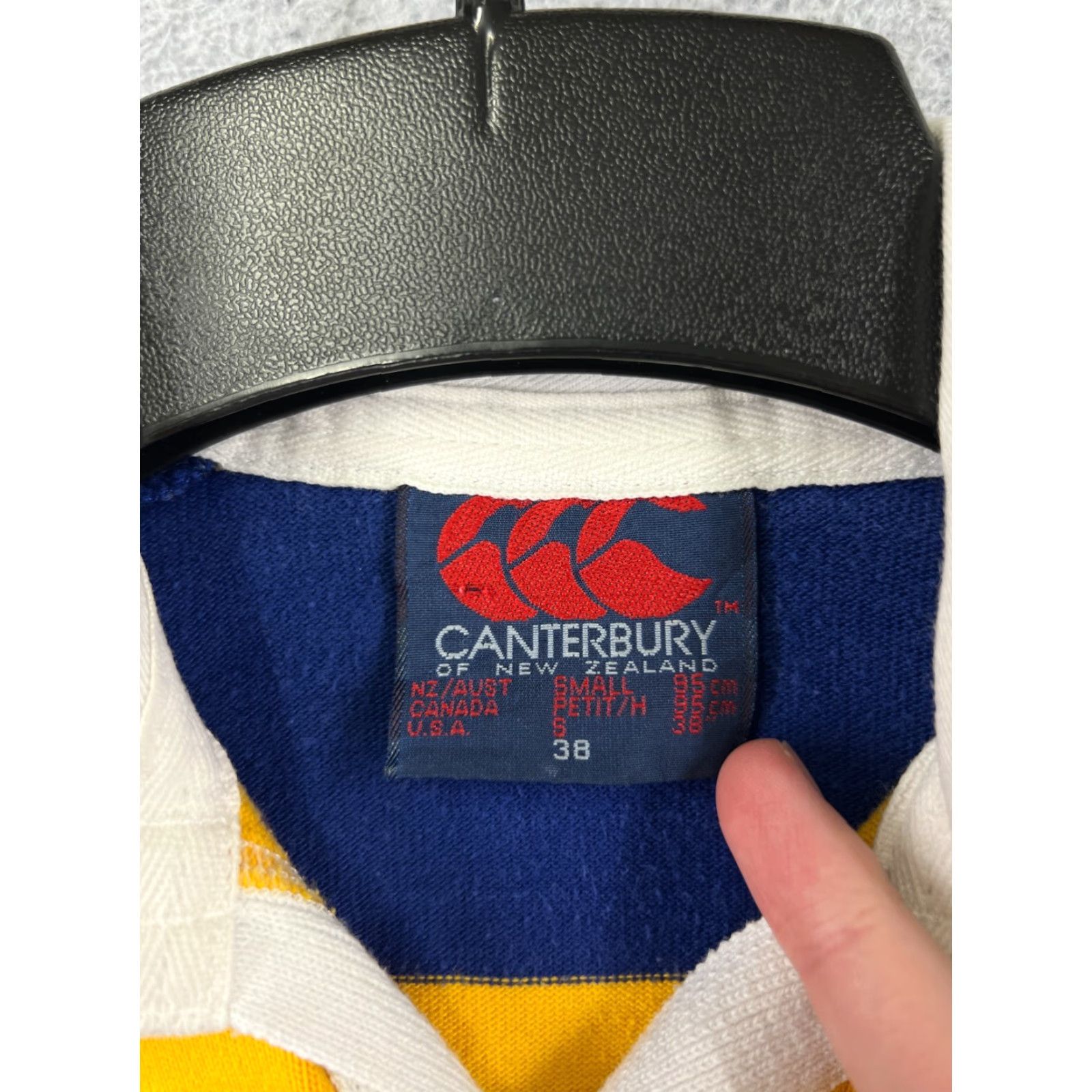 Vintage VINTAGE Canterbury Polo Shirt Men Small Yellow Blue Rugby Cotton Golf Pinedale Stageband Size US S / EU 44-46 / 1 - 3 Thumbnail