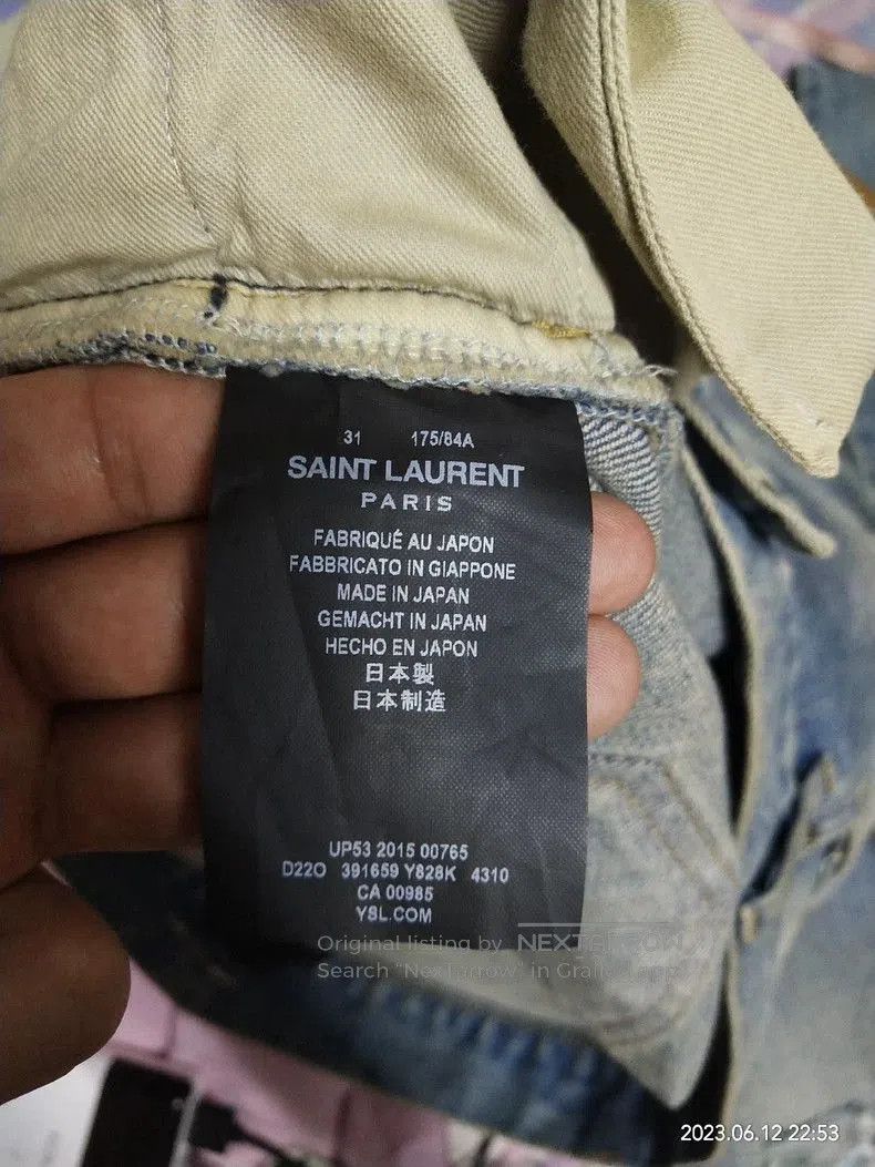 Saint Laurent Paris Saint Laurent Distressed Denim Jeans. Size US 31 - 7 Thumbnail