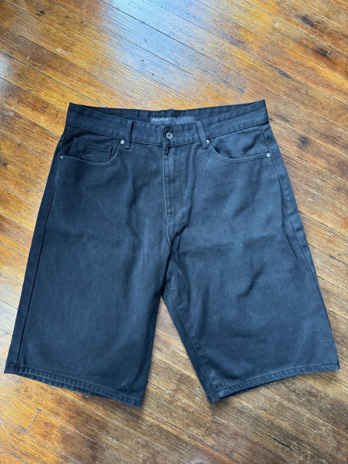 Rocawear Rocawear Black Denim Shorts Size US 38 / EU 54 - 1 Thumbnail