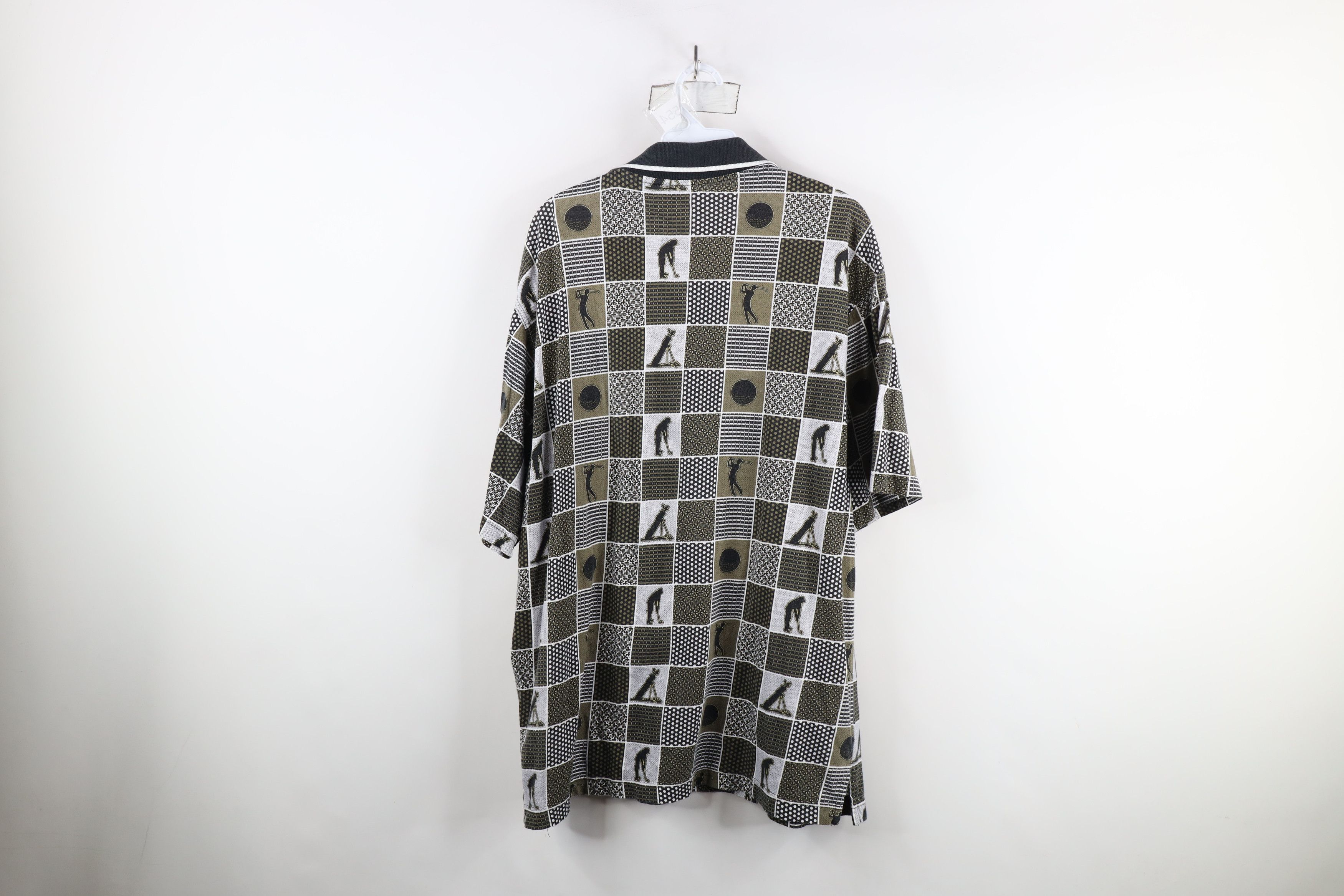 Vintage Vintage 90s Streetwear Checkered All Over Print Polo Shirt Size US XL / EU 56 / 4 - 9 Thumbnail