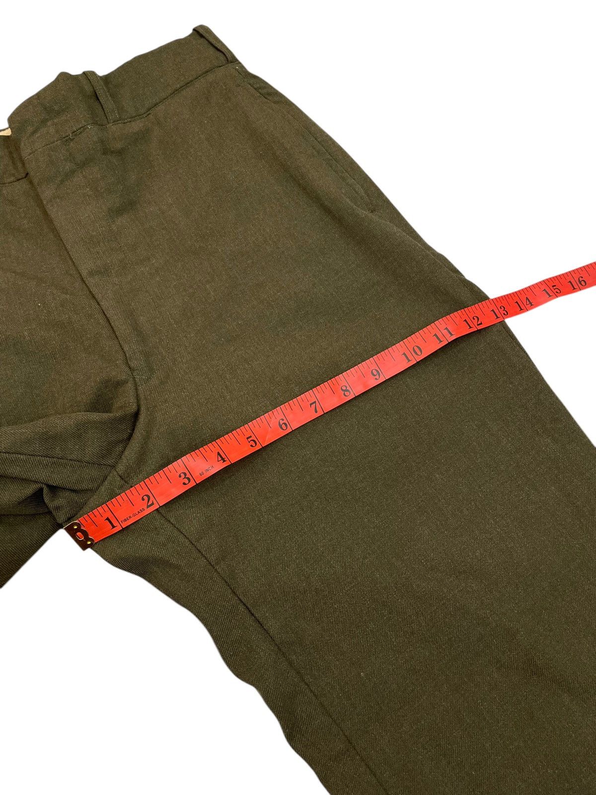 Vintage Vintage 60’ trousers mens wool serge green Size US 29 - 10 Thumbnail