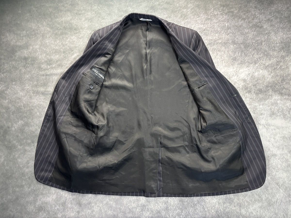 Dolce & Gabbana Dolce & Gabbana Suit Jacket Striped Wool Blazer Size 38R - 4 Thumbnail
