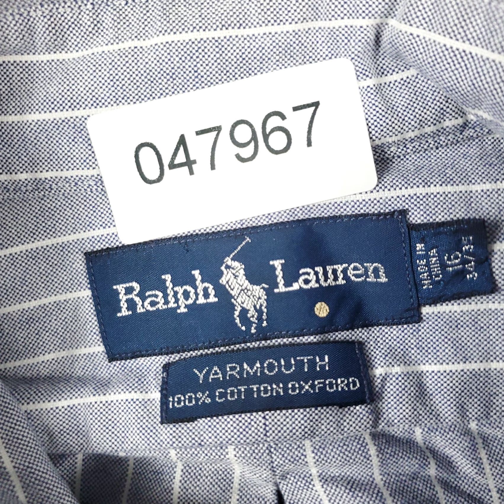 Ralph Lauren Ralph Lauren Shirt Mens 16 Blue Striped Pony Dress Button Up Long Sleeve Shirt Size 42R - 7 Thumbnail