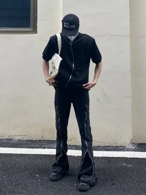 VIBE zipper grunge faded flared jeans Size US 32 / EU 48 - 7 Thumbnail