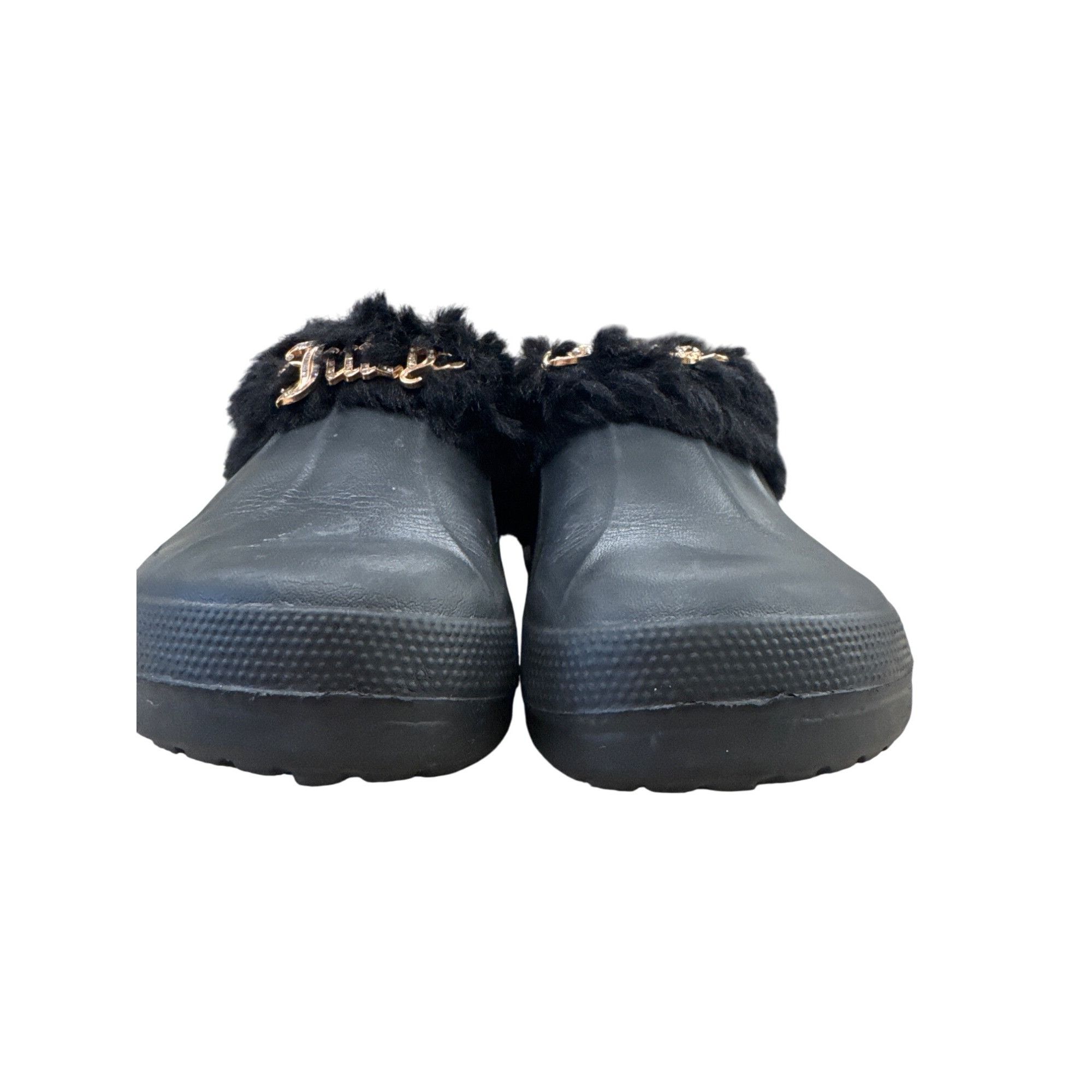 Juicy Couture Juicy Couture Womens Black Faux Fur Lined Slip-On Slippers S Size US 7 / IT 37 - 5 Thumbnail
