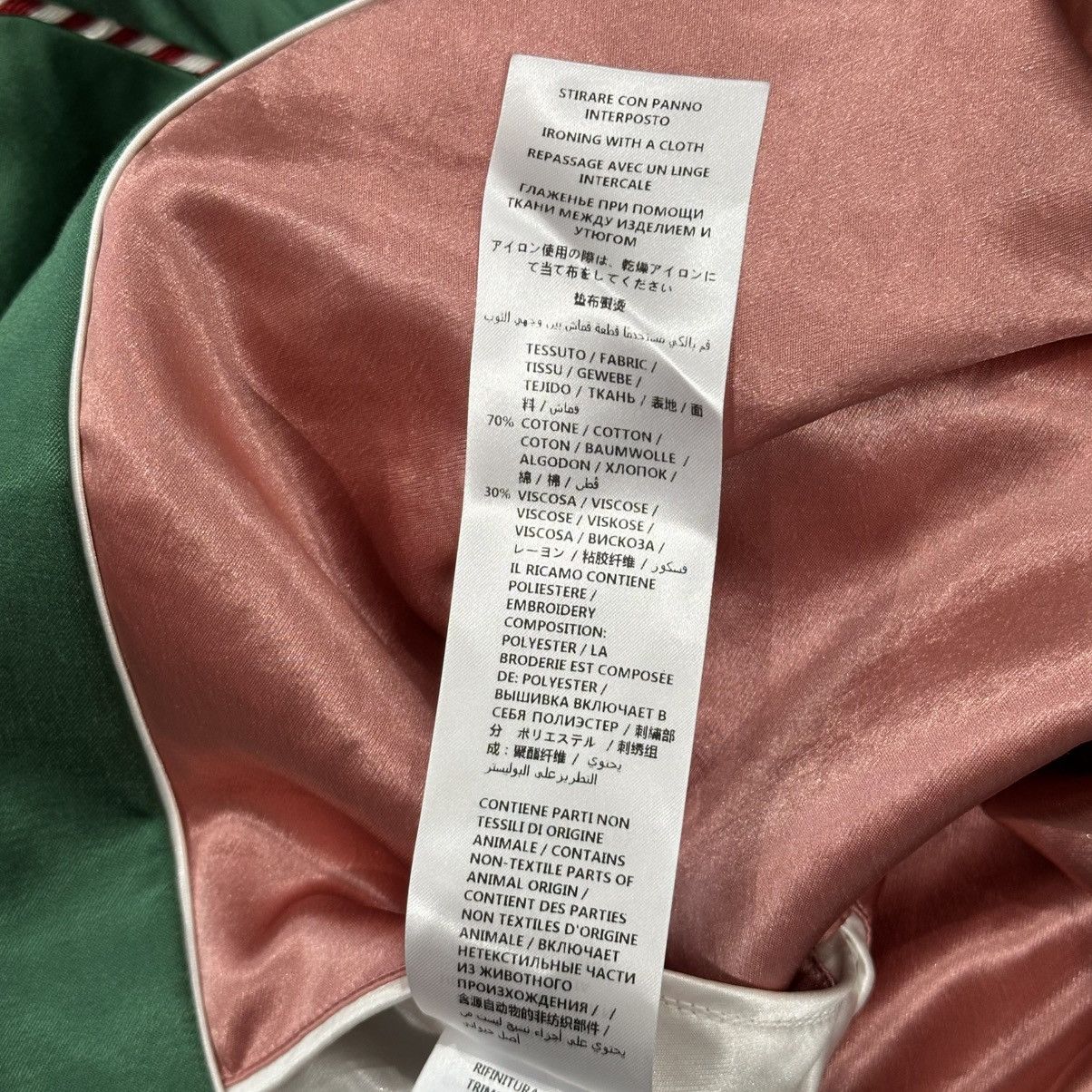 Gucci GUCCI GREEN PINK SATIN EMBROIDERED PANTHER BOMBER SIZE 50 L Size US L / EU 52-54 / 3 - 11 Thumbnail