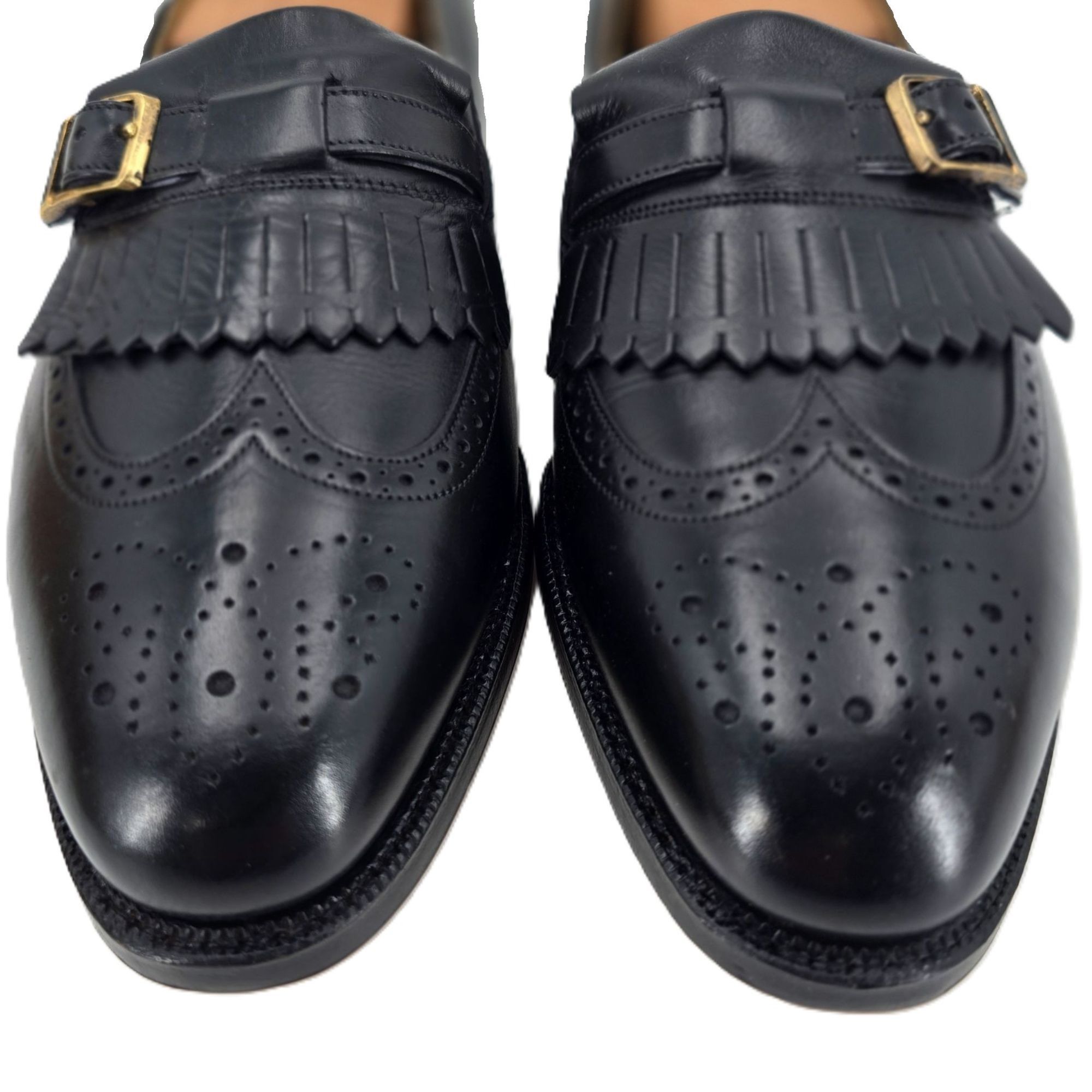 Johnston & Murphy New Vintage Johnston & Murphy Aristocraft Black Leather Monk Size US 8.5 / EU 41-42 - 2 Thumbnail