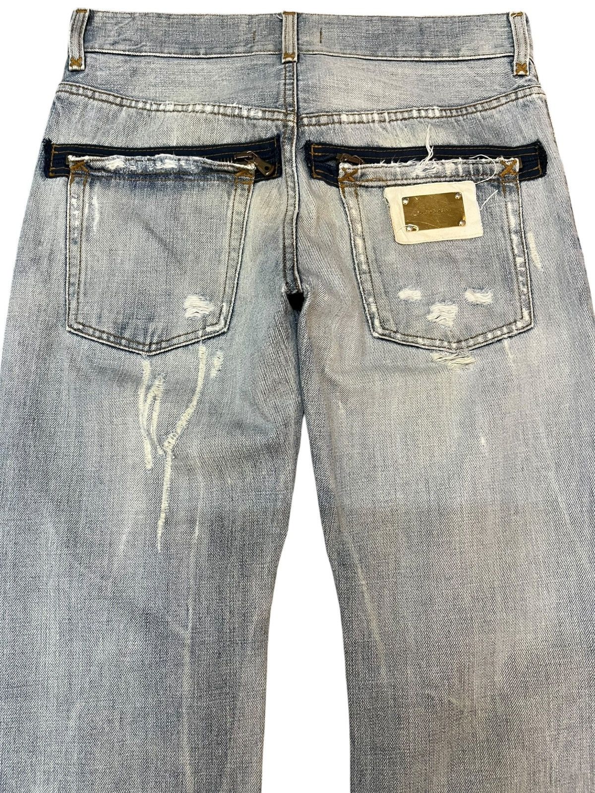 Dolce & Gabbana Vintage Dolce&Gabbana Double Zipper Ripped Distressed Denim Size US 31 - 7 Thumbnail