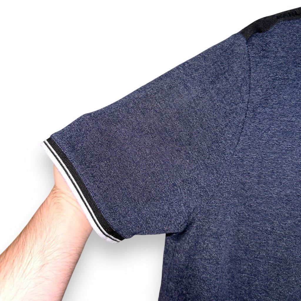 Karl Lagerfeld Karl Lagerfeld Navy S/S Zip Polo Shirt Sz XL Size US XL / EU 56 / 4 - 5 Thumbnail