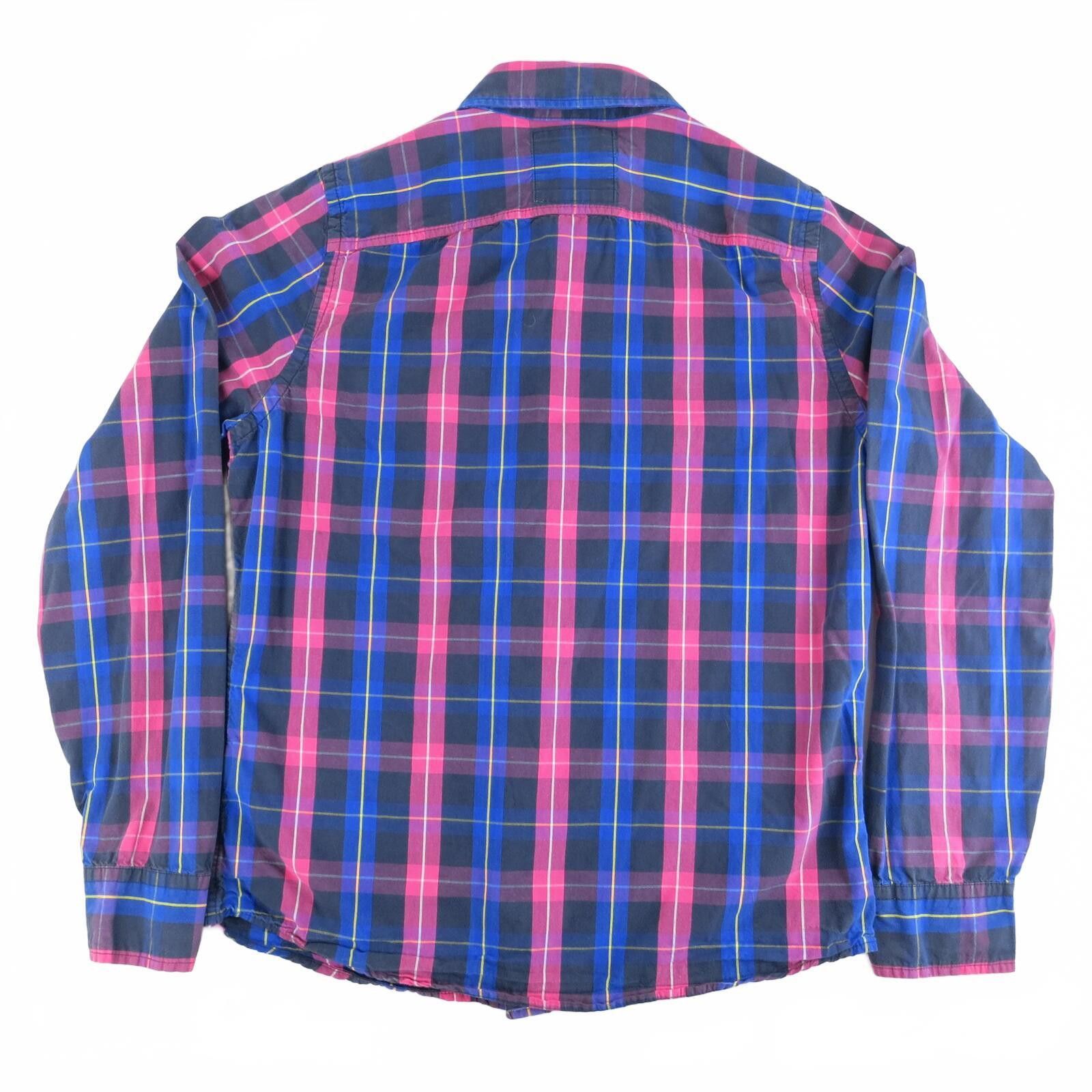 Hollister Hollister Men's Medium Blue and Pink Plaid Button-Up Shirt Size US M / EU 48-50 / 2 - 3 Thumbnail