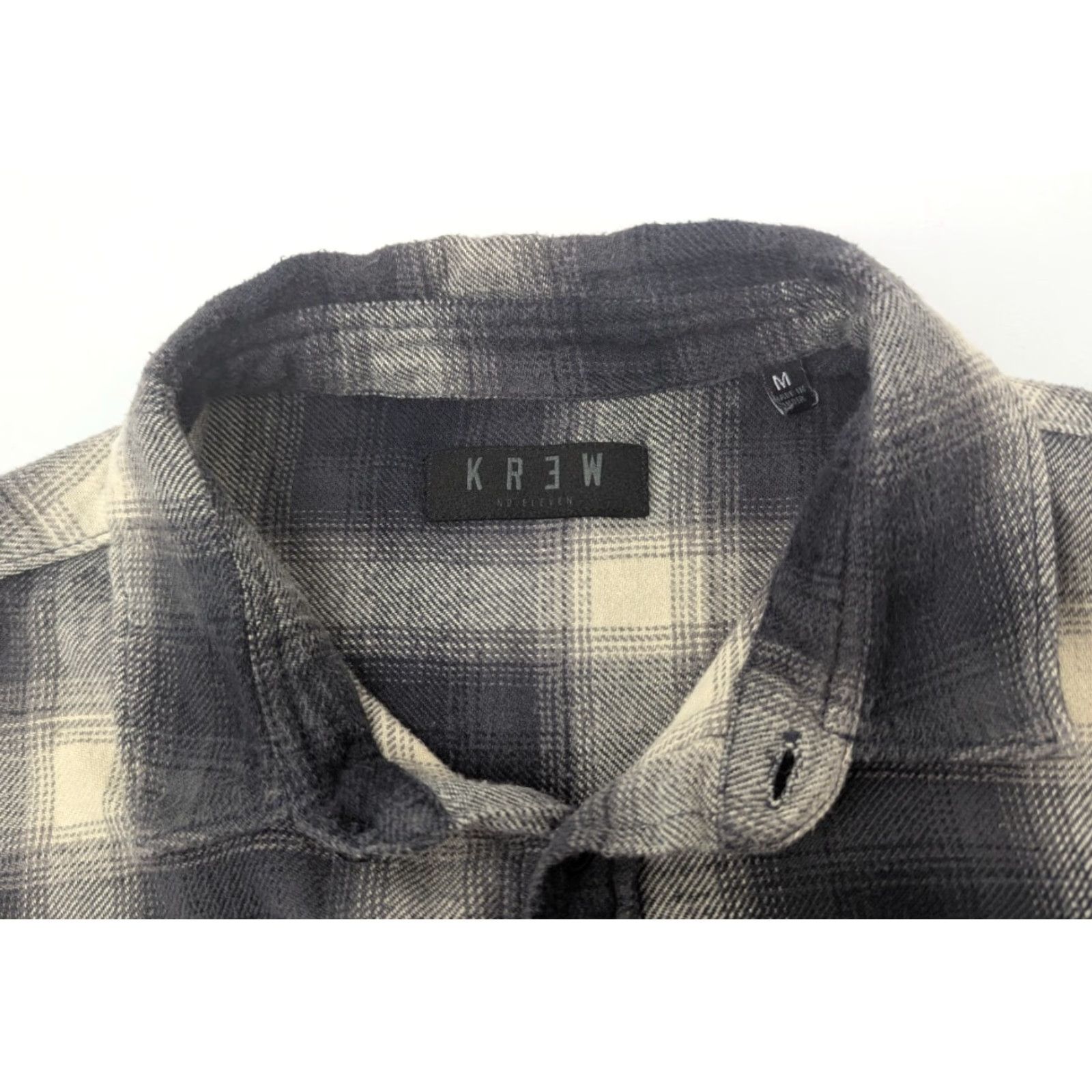 Krewe KR3W Flannel Shirt Plaid Button Long Sleeve SKATER Grunge Y2K Size M Gray Cotton - Men’s Button-Up Casual Workwear 90s Theme Size US M / EU 48-50 / 2 - 7 Thumbnail