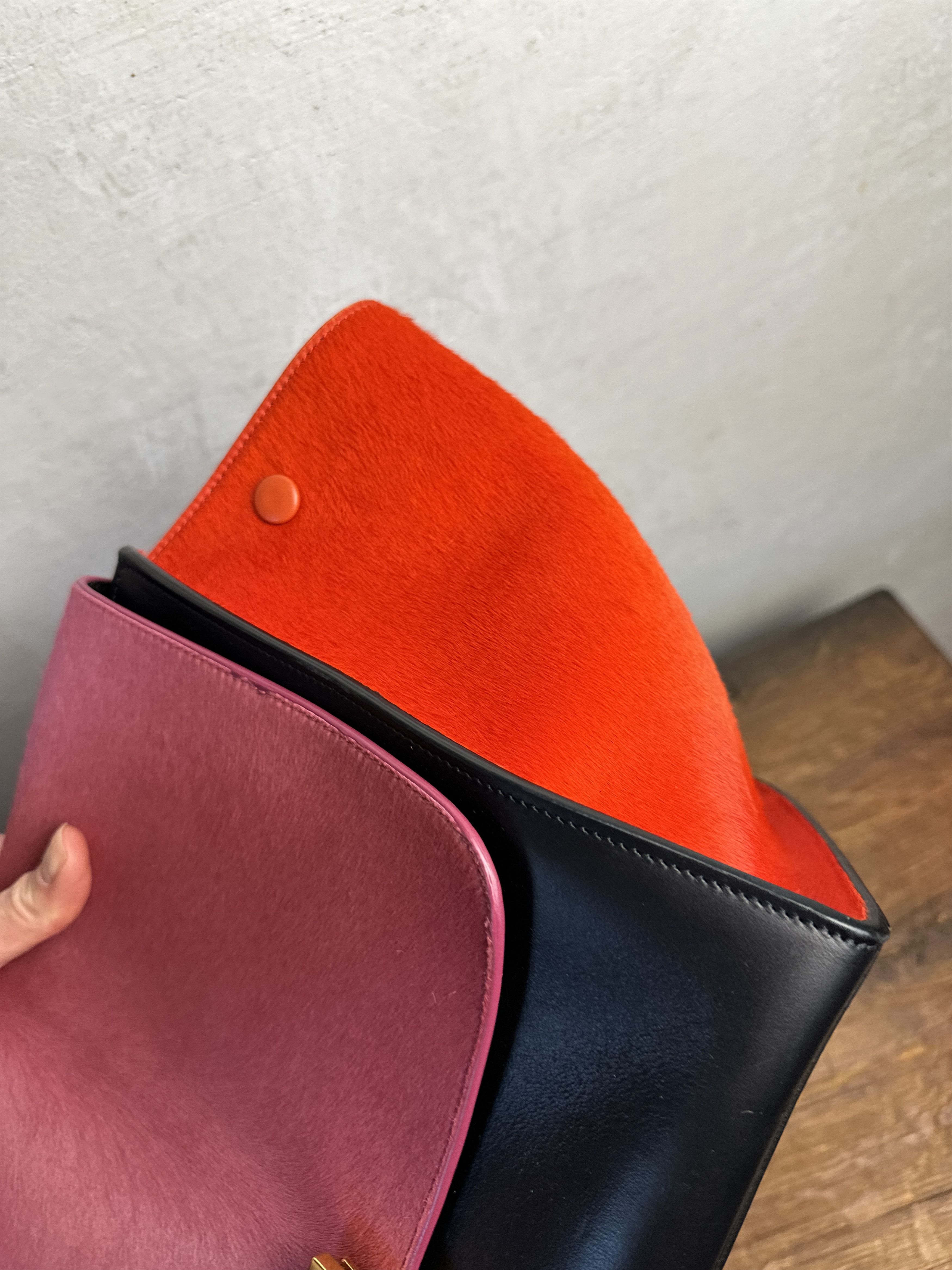 Celine Celine Trapeze Medium Ponyhair Tricolor Bag Size ONE SIZE - 15 Thumbnail