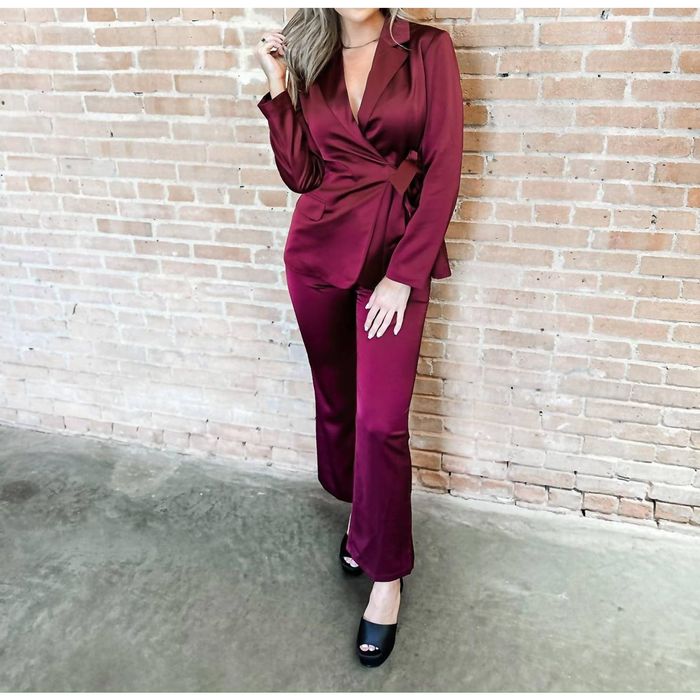 Glenda Satin Trouser main image 1